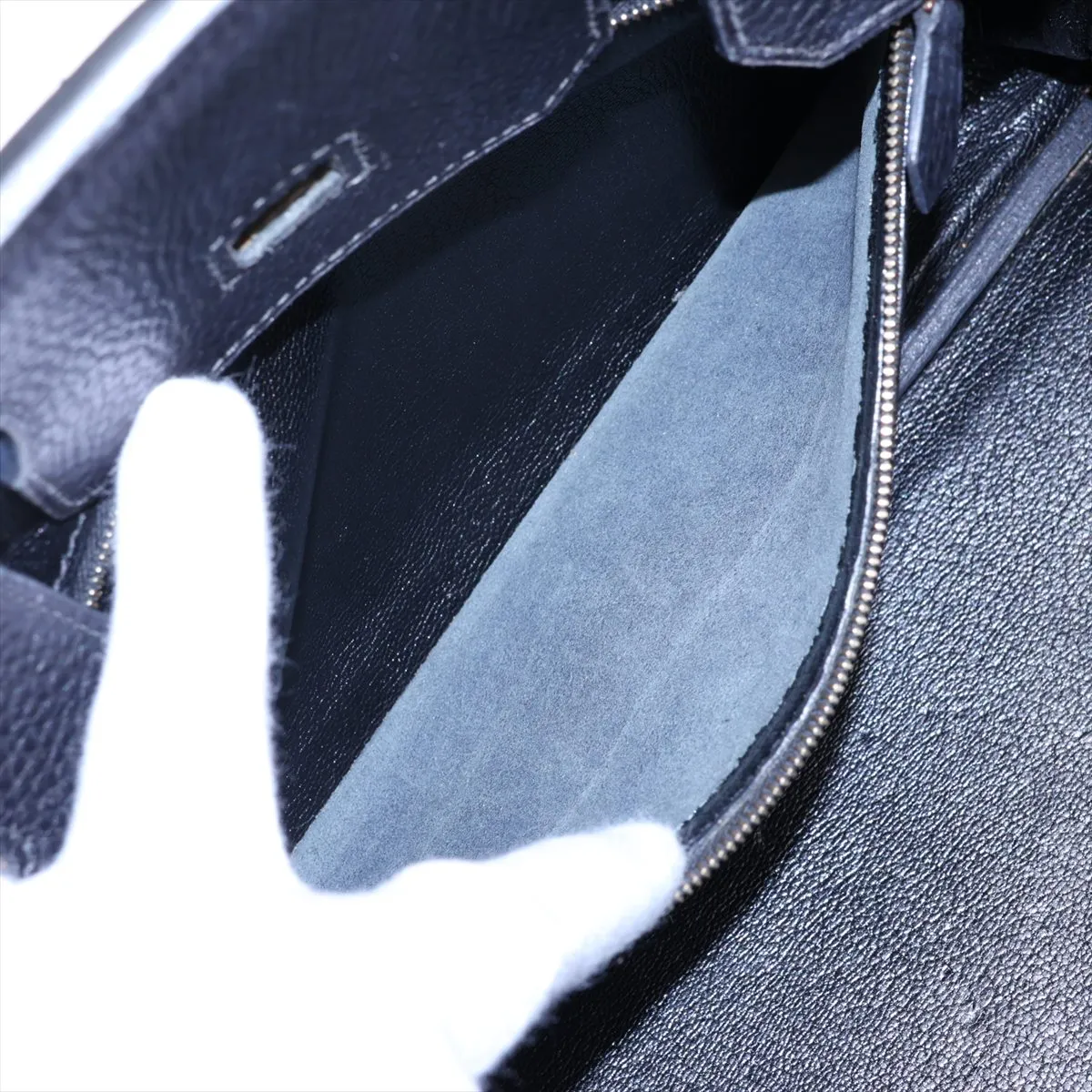 [Individually packaged] Hermes Birkin 30 Letournée Togo Black Gold Hardware C: 1999 Handle edges have been repaired by an aftermarket company — view 8