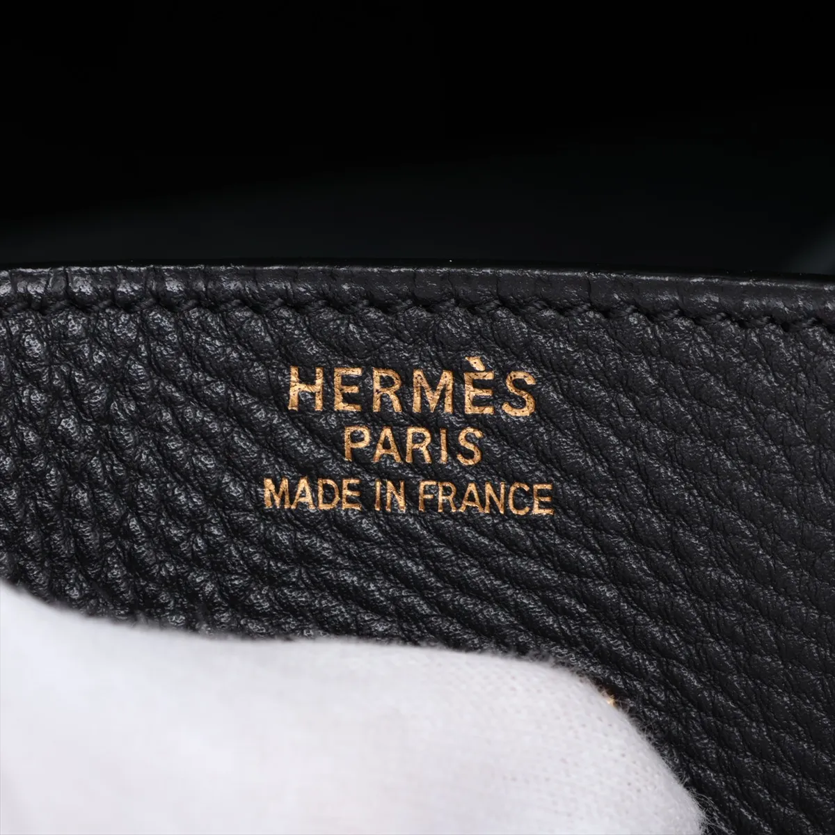 [Individually packaged] Hermes Birkin 30 Letournée Togo Black Gold Hardware C: 1999 Handle edges have been repaired by an aftermarket company — view 10