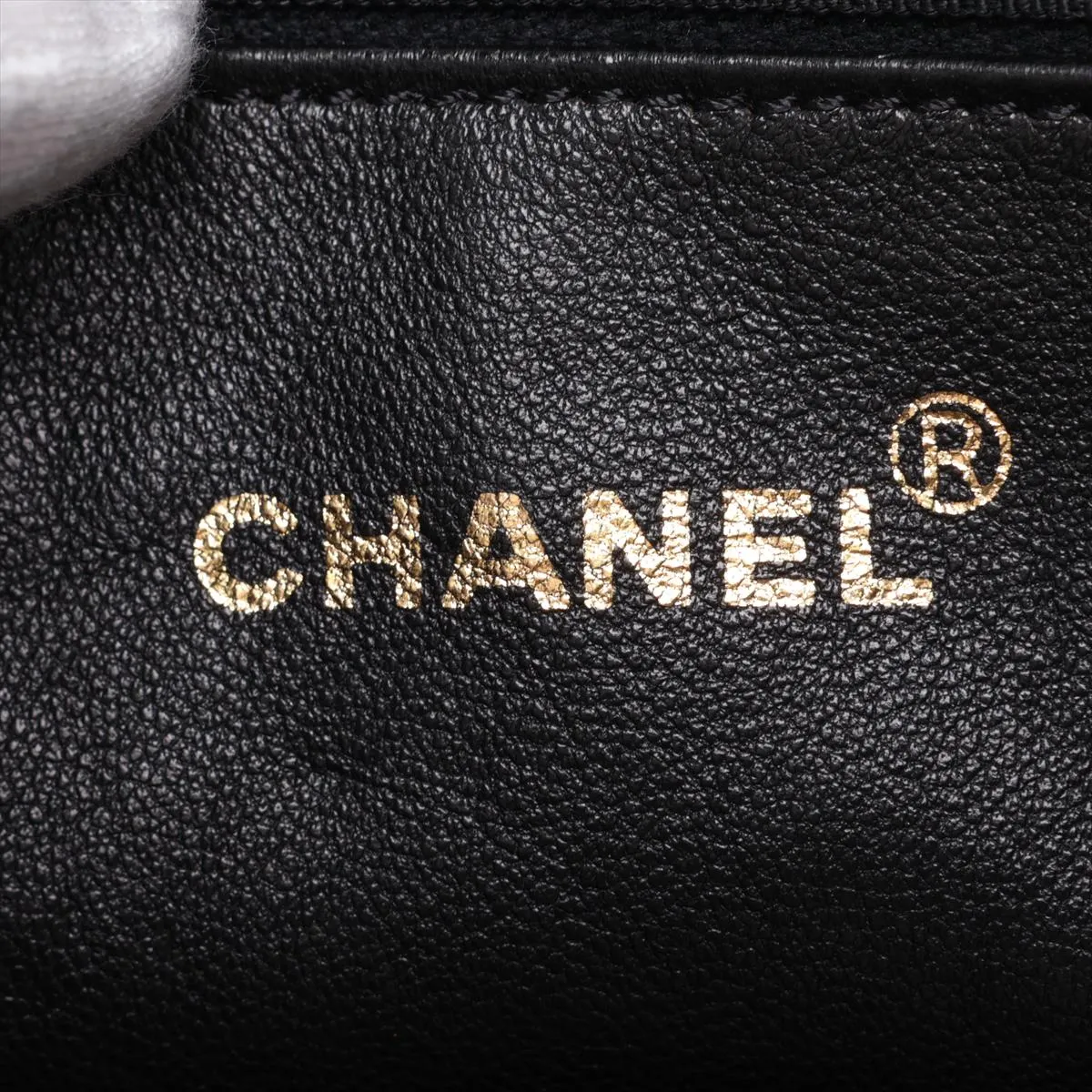 Matelassé Lambskin Chain Shoulder Bag, Black with Gold Hardware — view 10