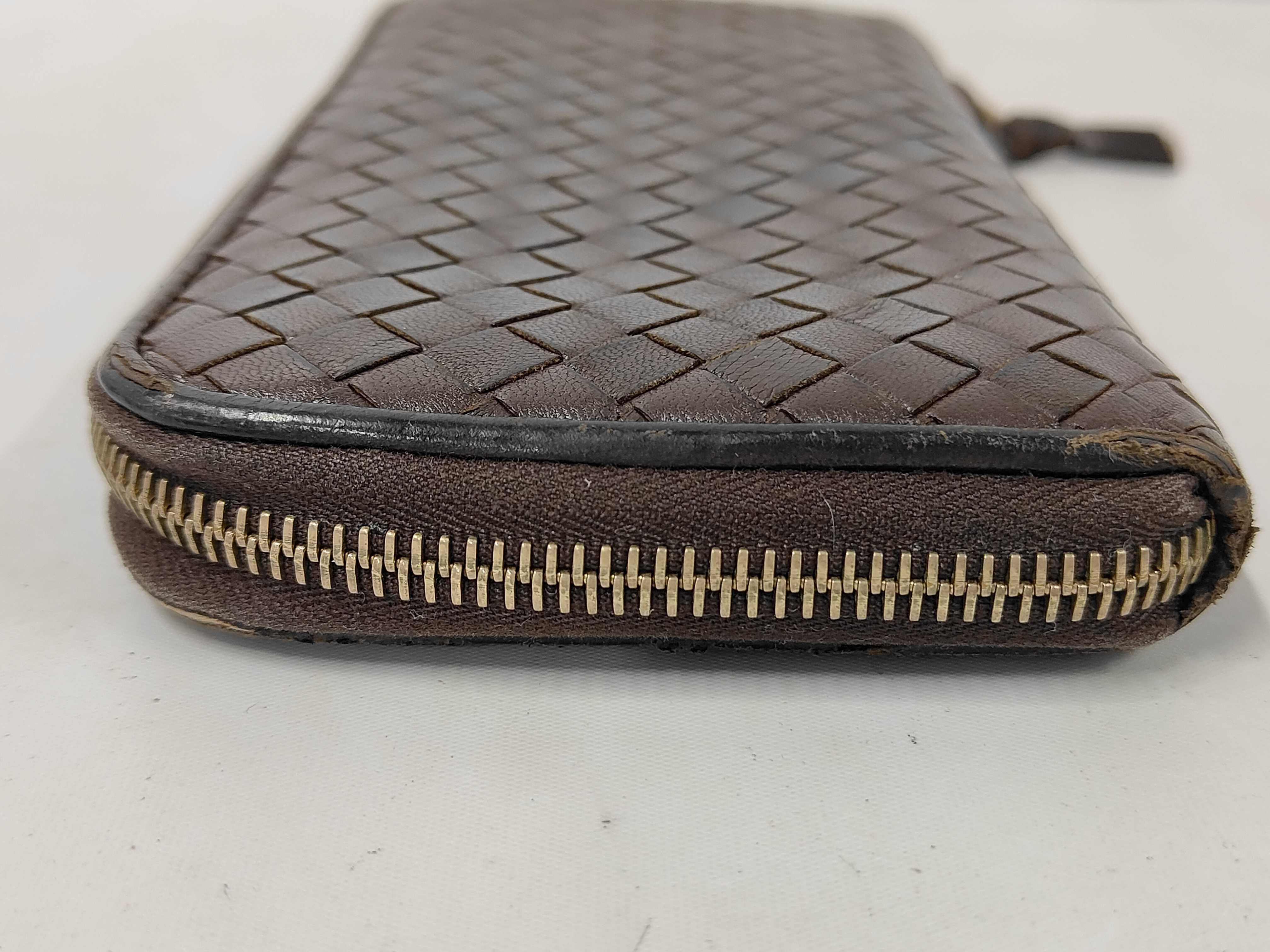 Intrecciato Round Zip Long Wallet — view 5