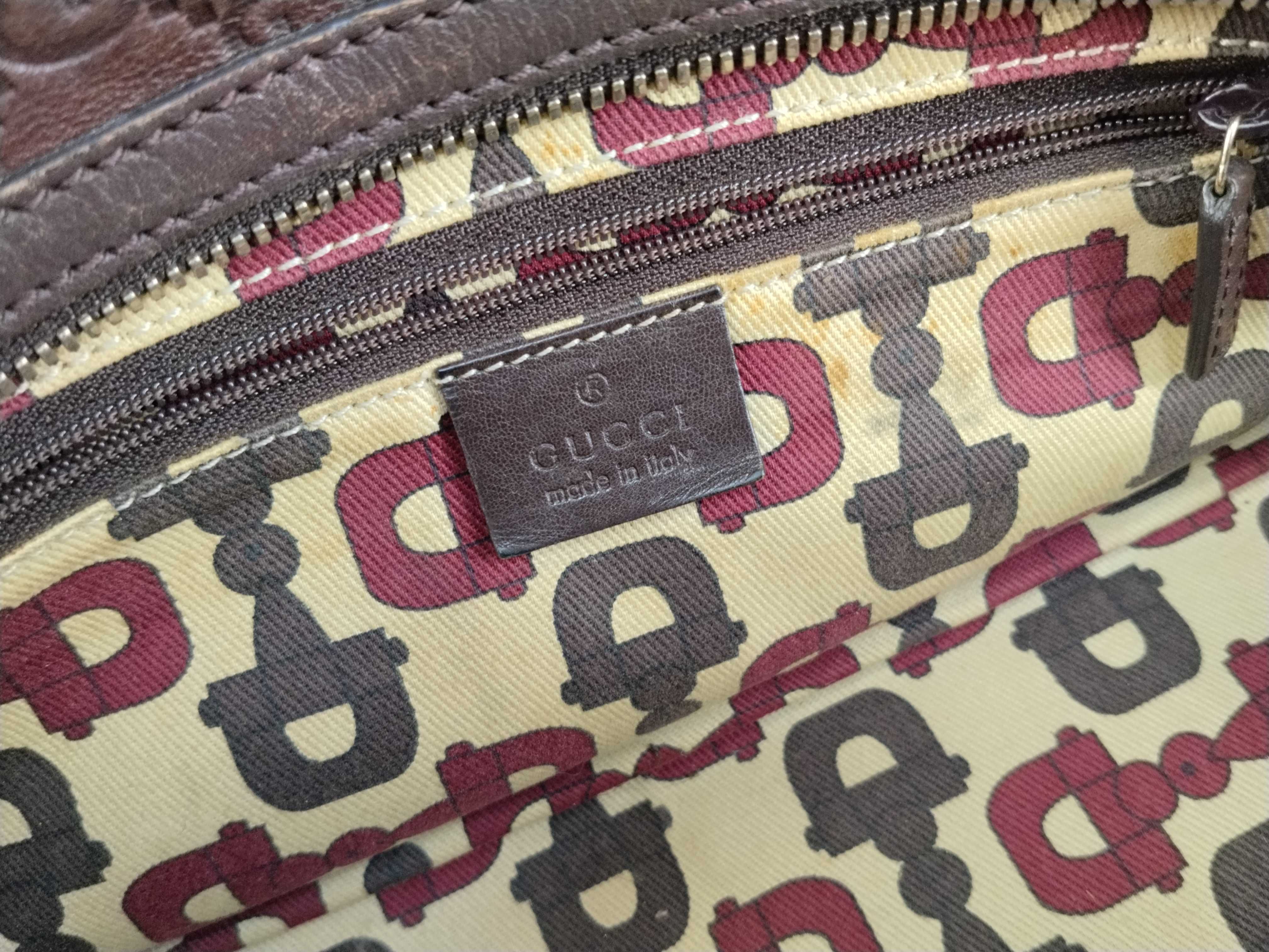 Guccissima Princy Leather Handbag Brown 161720 Handbag — view 12