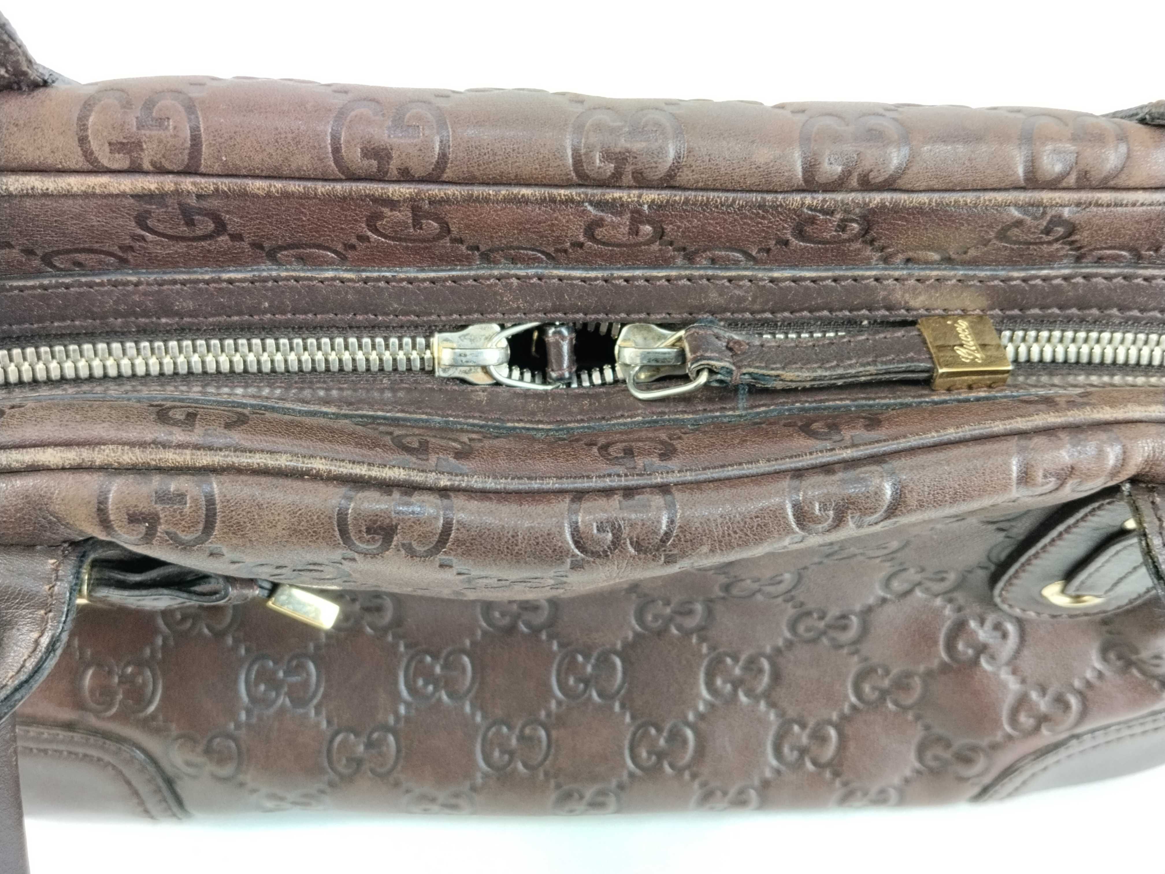 Guccissima Princy Leather Handbag Brown 161720 Handbag — view 9