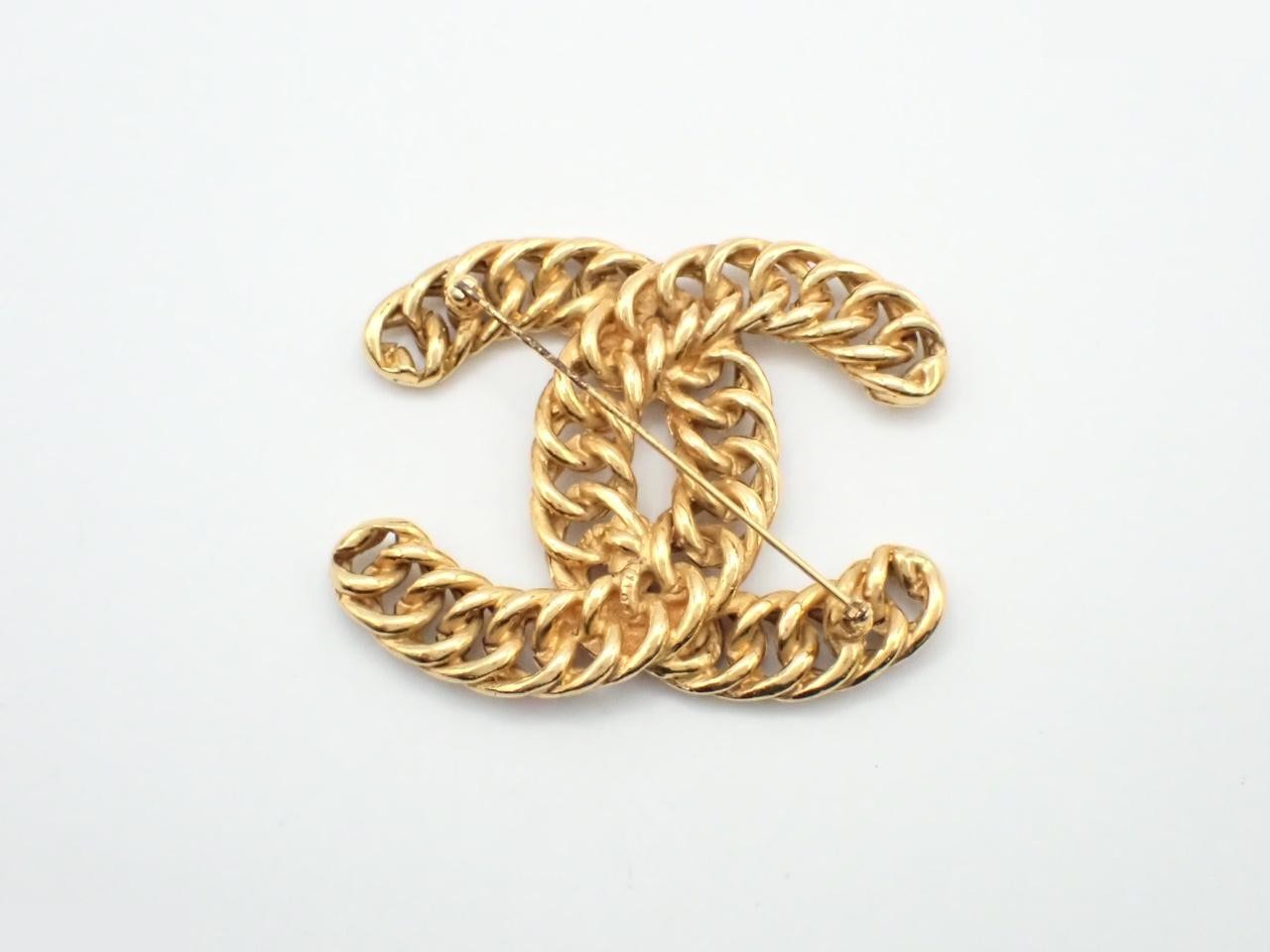 Coco Mark Gold Brooch — view 2