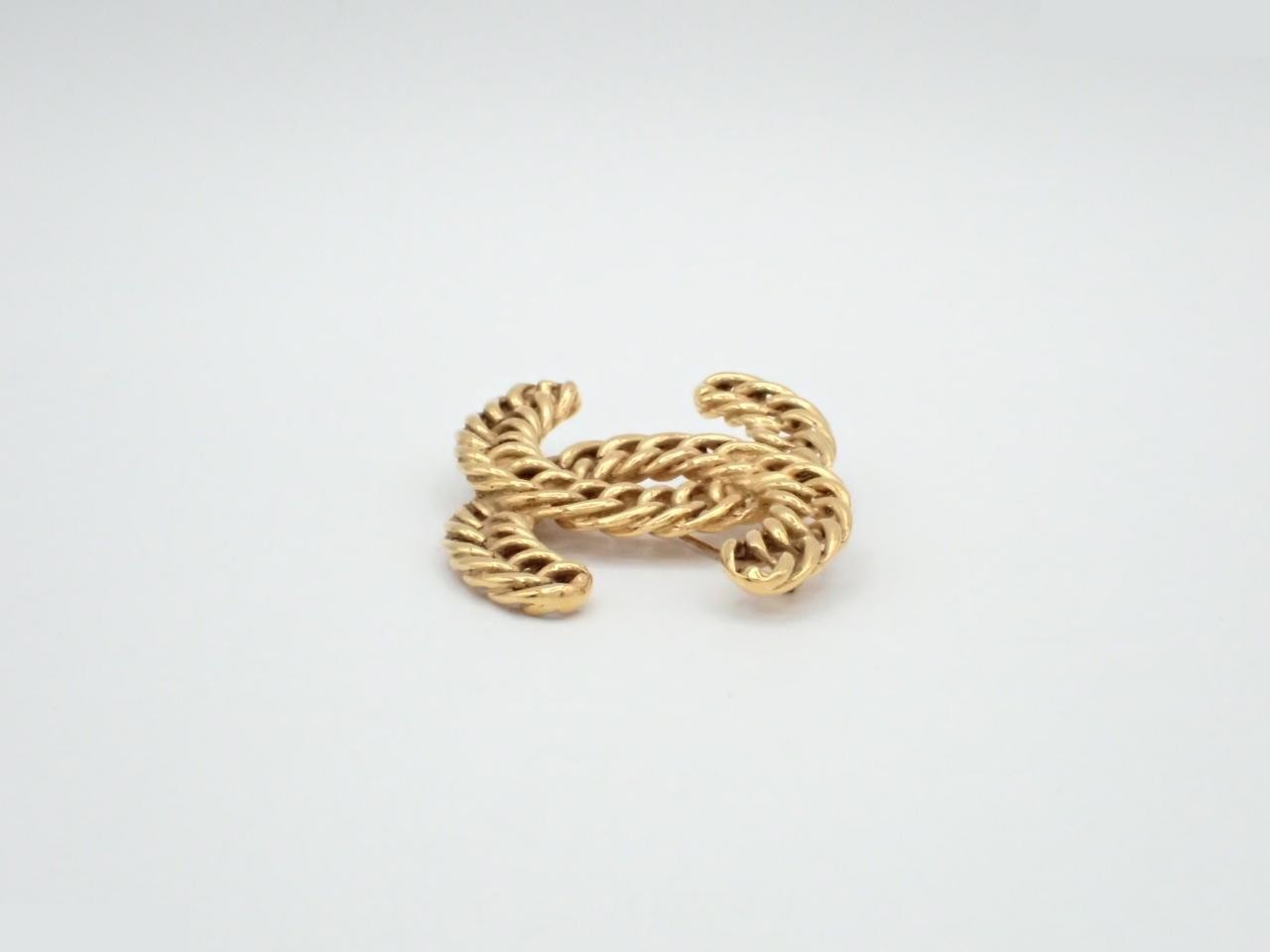 Coco Mark Gold Brooch — view 3