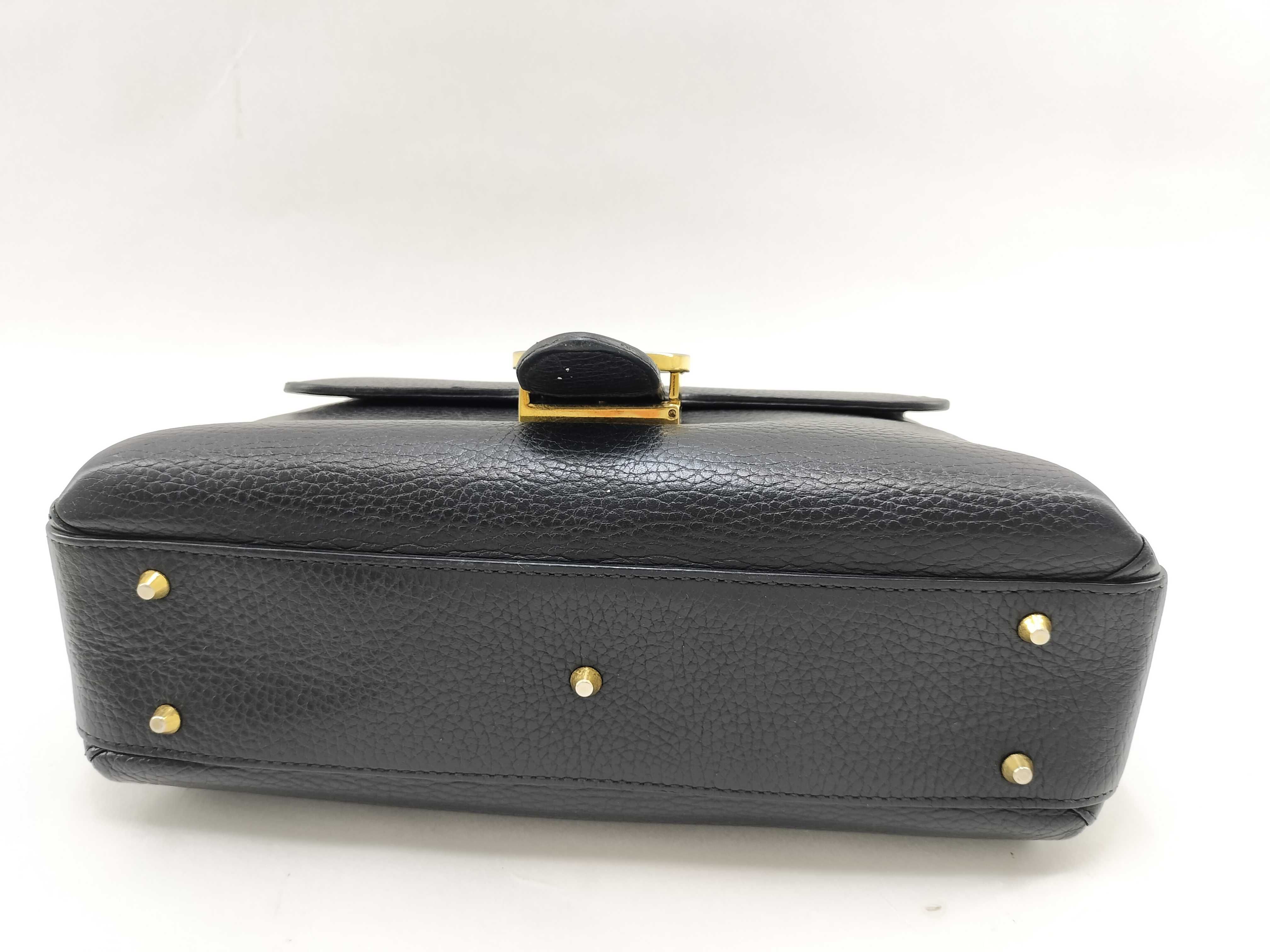 PH- Interlocking G Leather 2-Way Handbag Black 51030 27cm Handbag — view 3