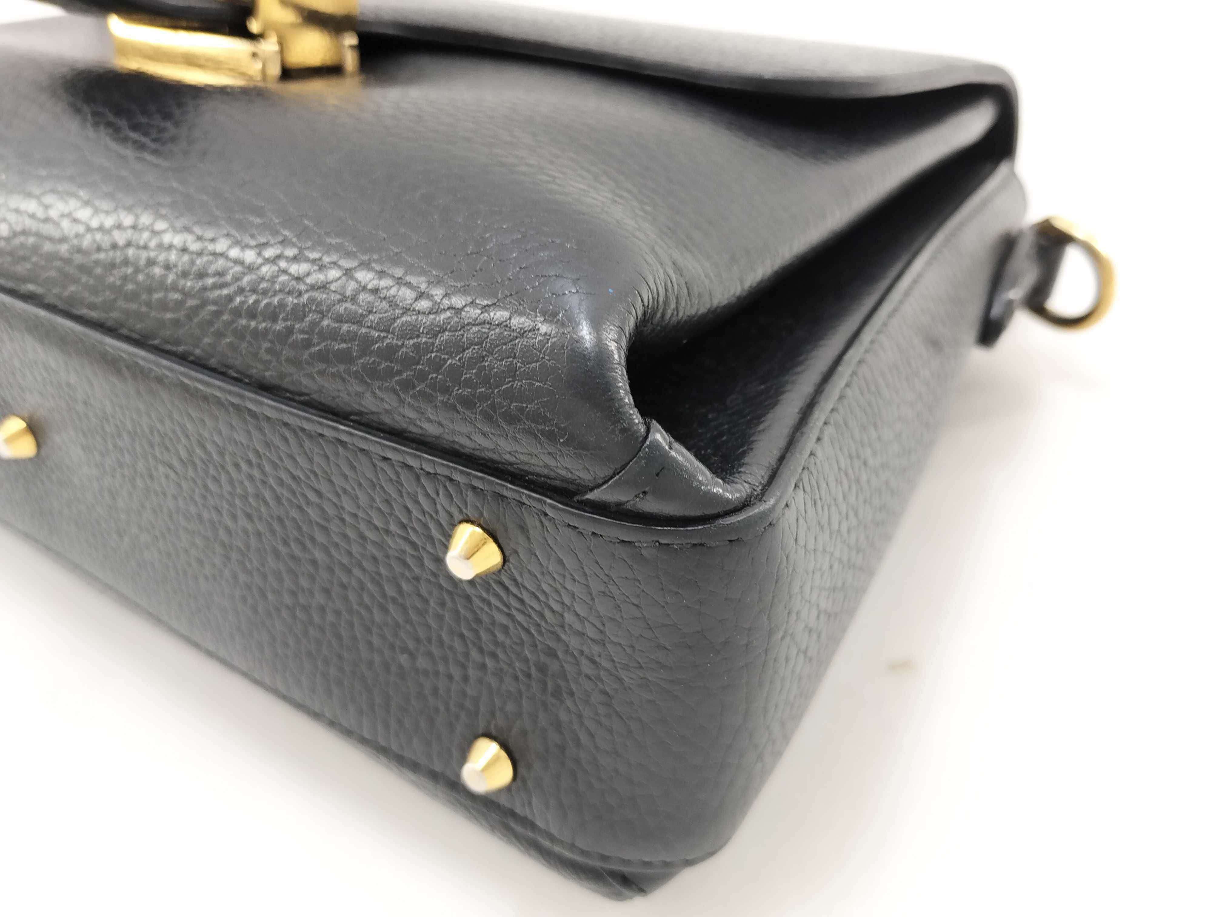 PH- Interlocking G Leather 2-Way Handbag Black 51030 27cm Handbag — view 4