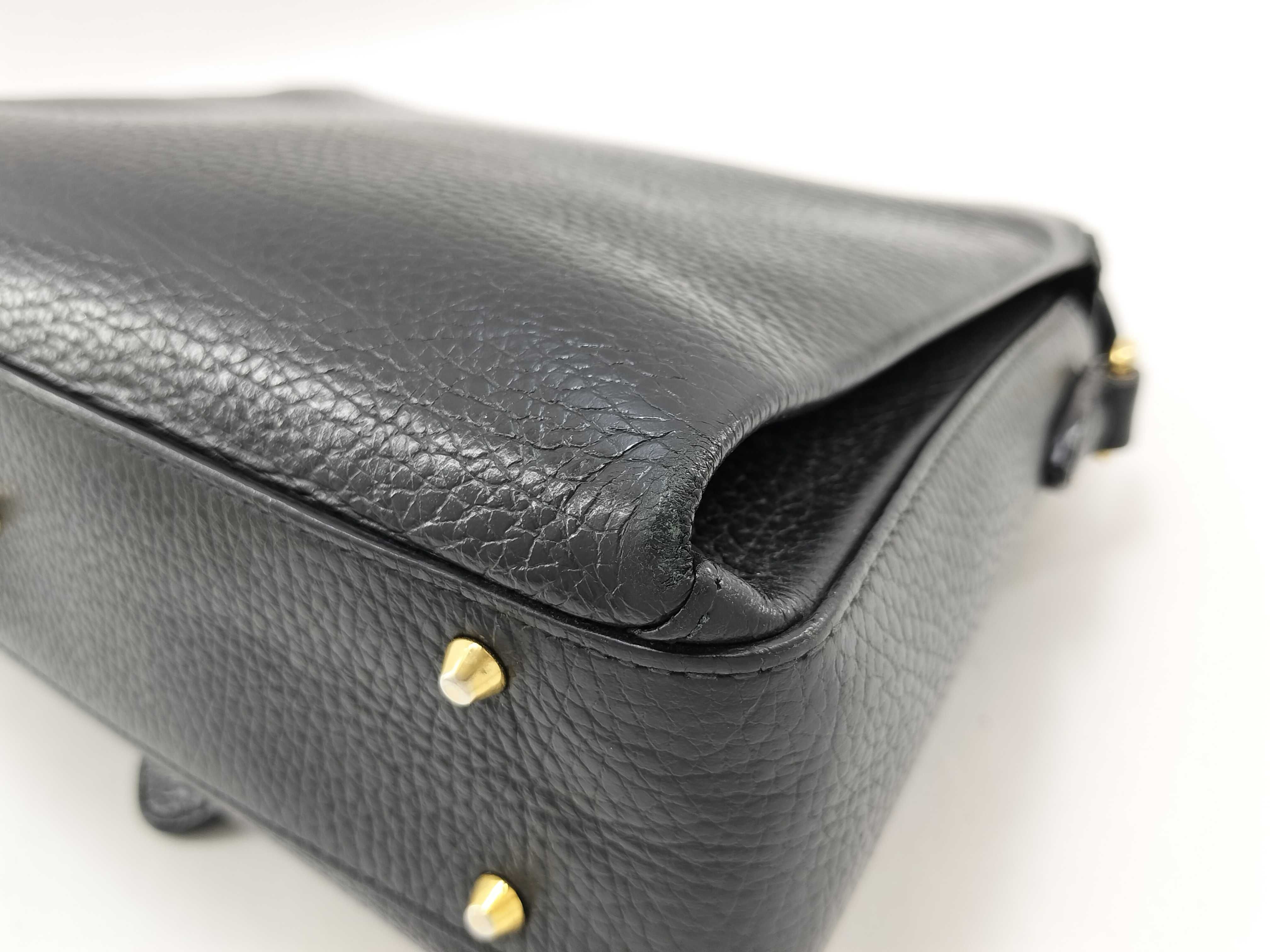 PH- Interlocking G Leather 2-Way Handbag Black 51030 27cm Handbag — view 5