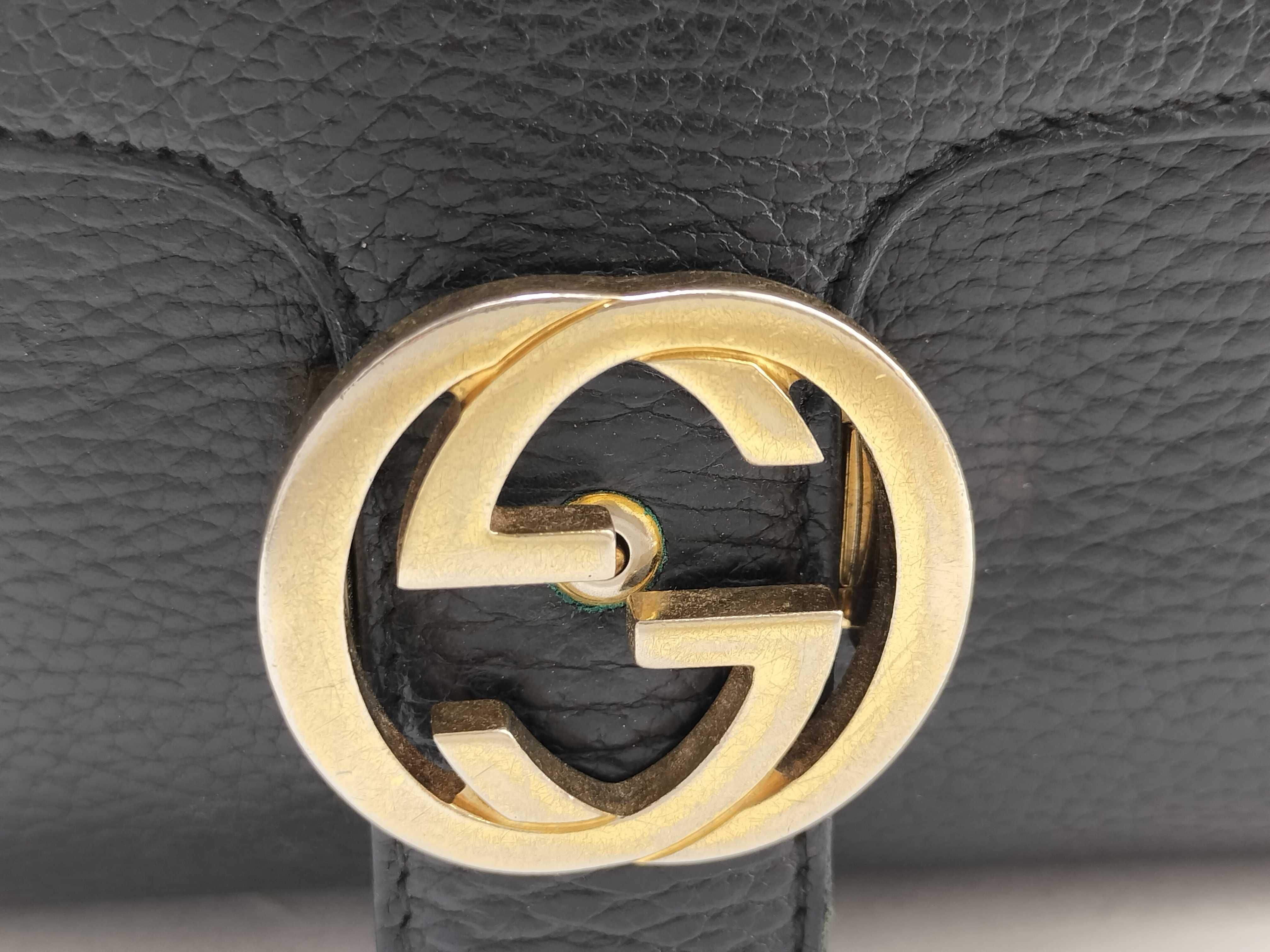 PH- Interlocking G Leather 2-Way Handbag Black 51030 27cm Handbag — view 9