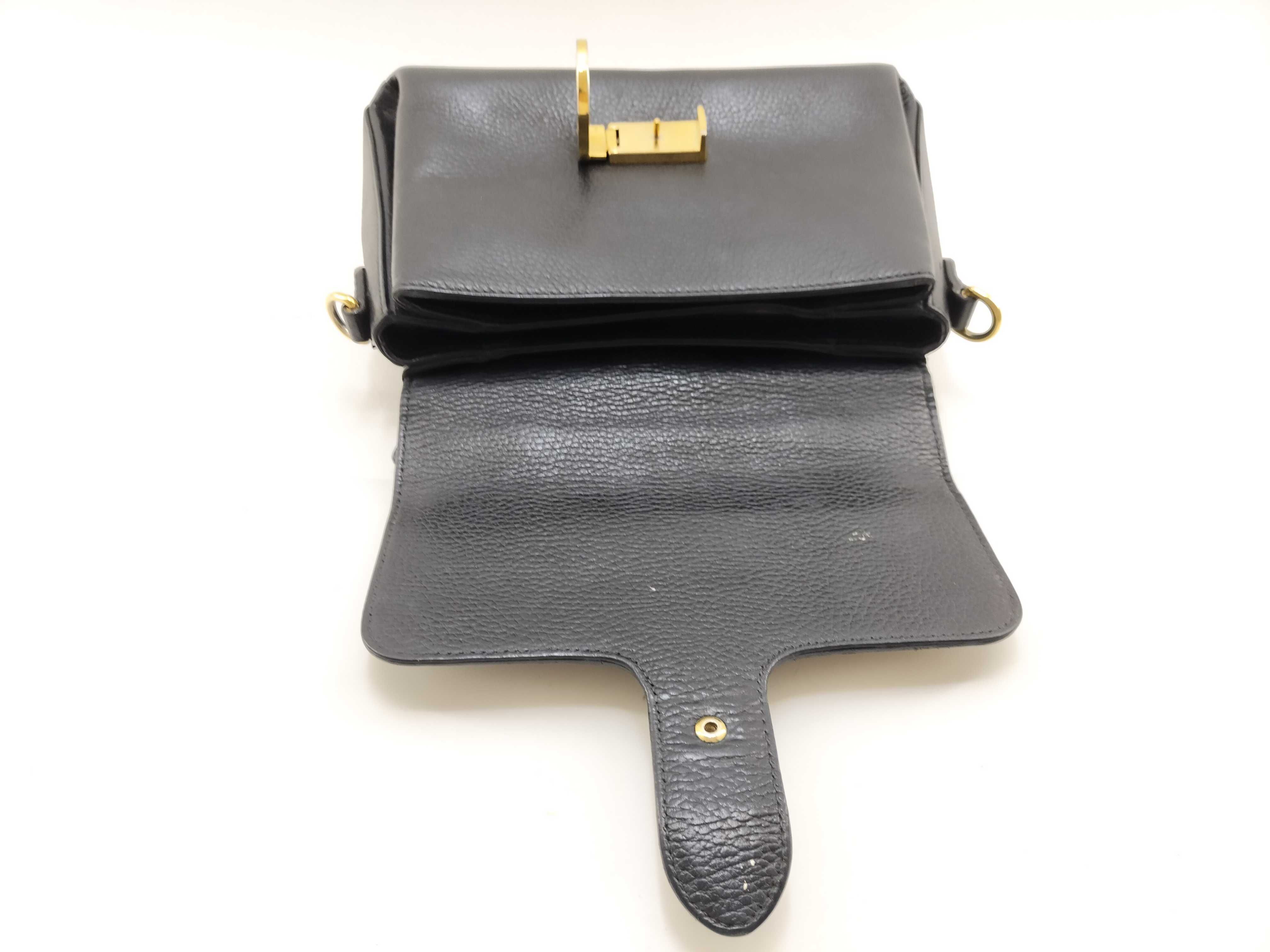 PH- Interlocking G Leather 2-Way Handbag Black 51030 27cm Handbag — view 10