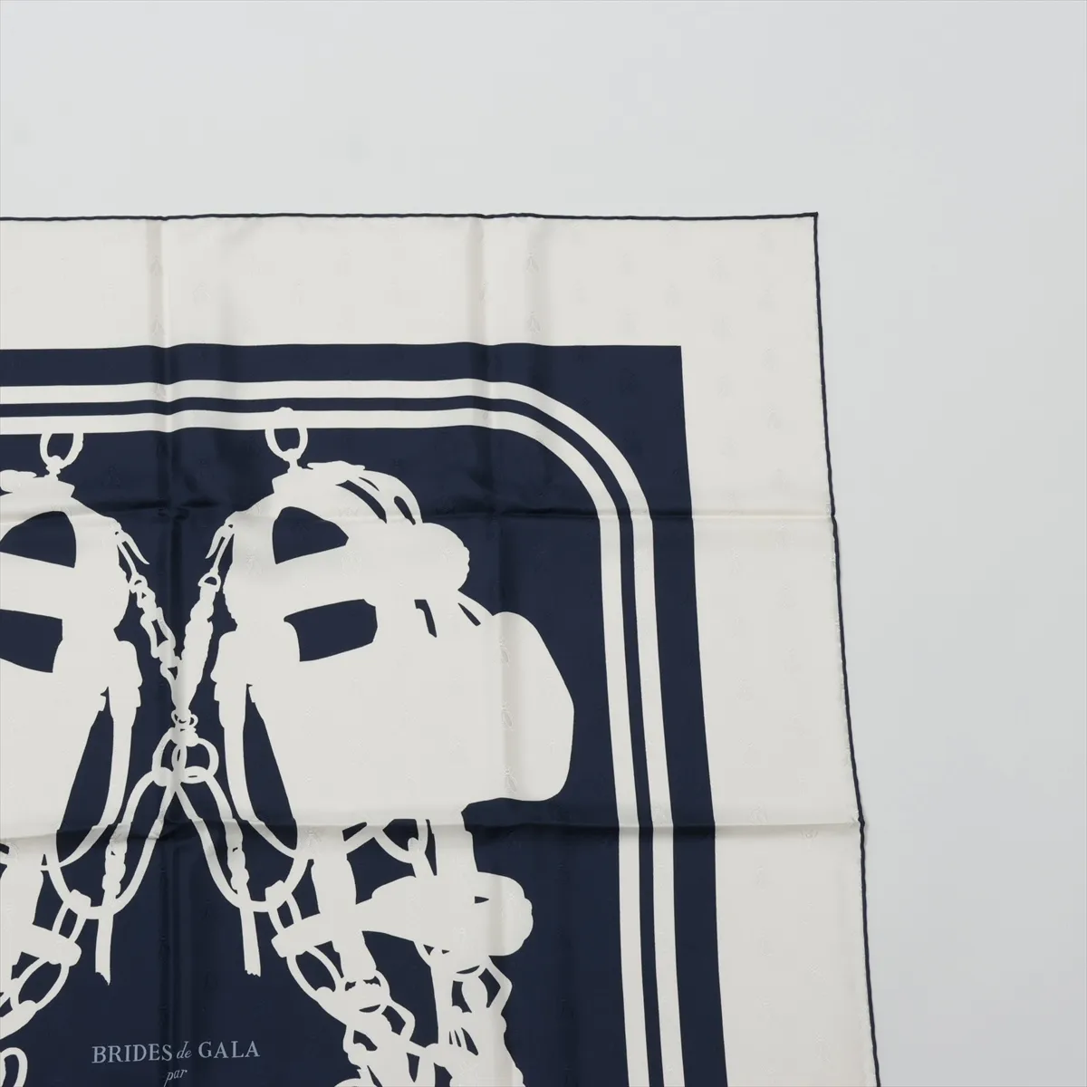 Carre 90 Scarf Silk Marine Threaded Paper Tag BRIDES DE GALA TATTOO — view 3
