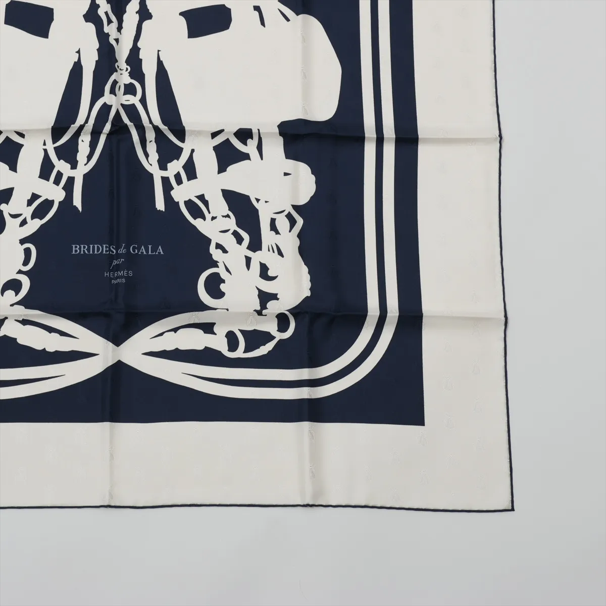 Carre 90 Scarf Silk Marine Threaded Paper Tag BRIDES DE GALA TATTOO — view 4