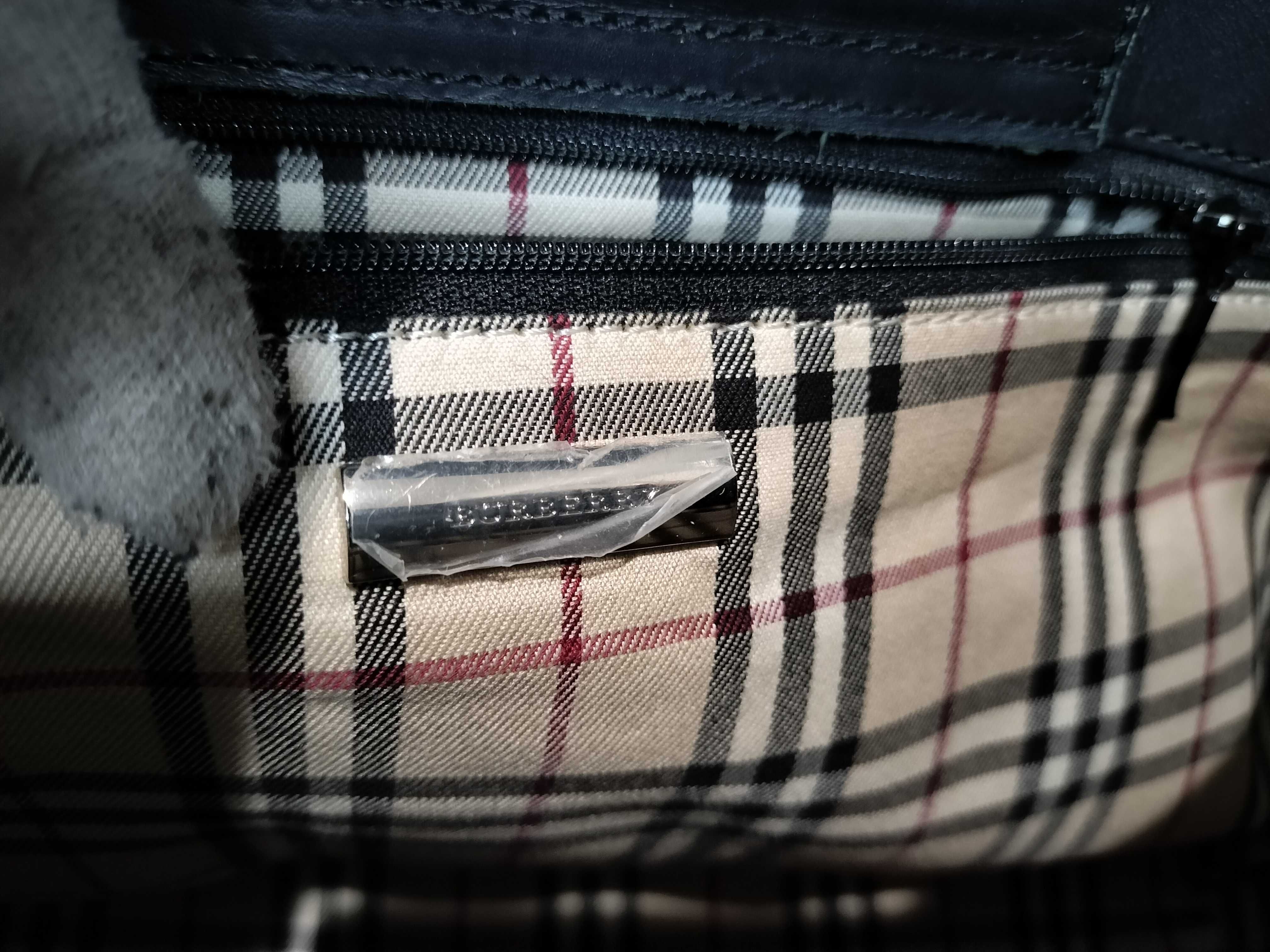 Leather/Check One-Shoulder Handbag — view 11