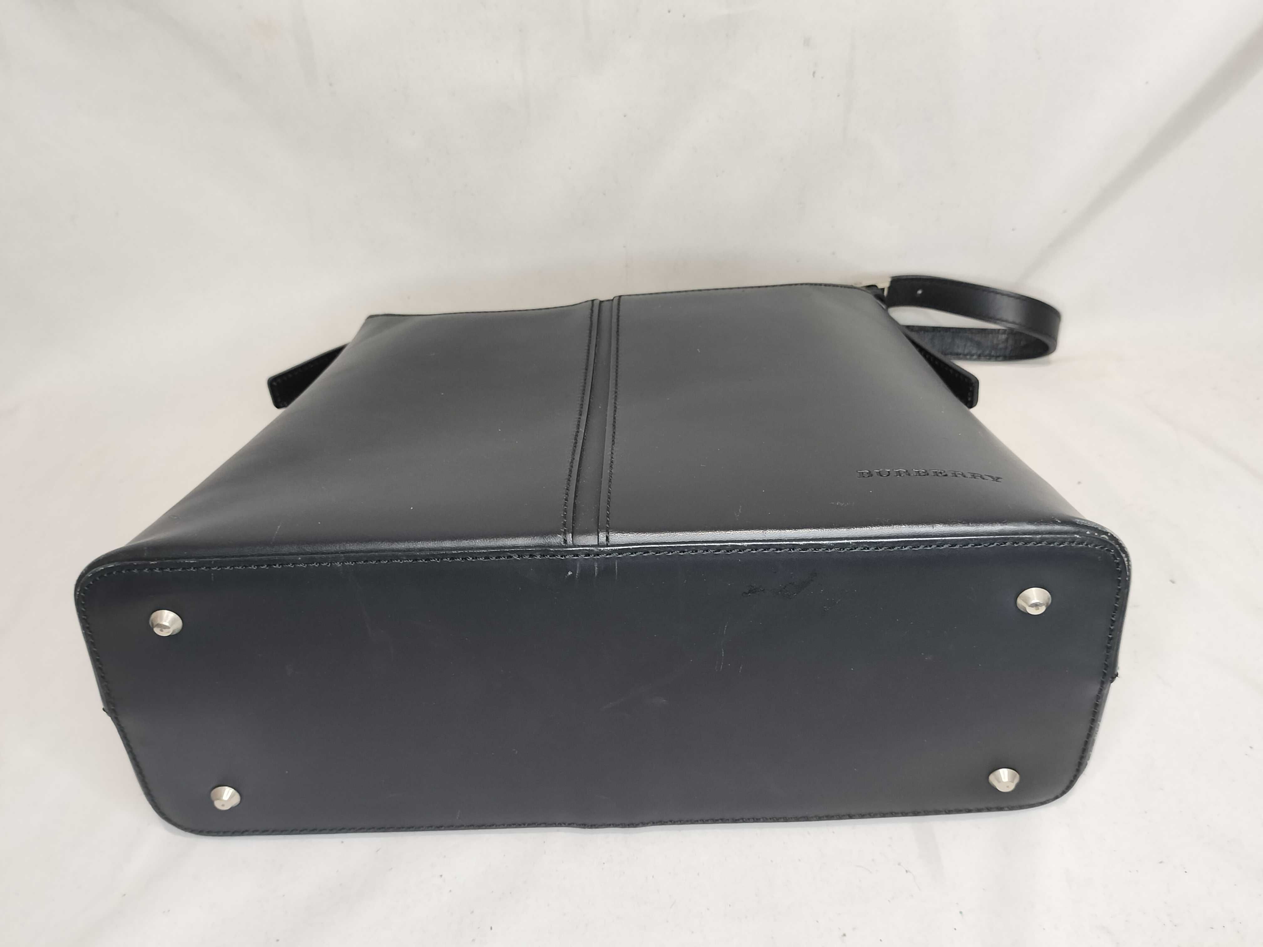 Leather/Check One-Shoulder Handbag — view 7