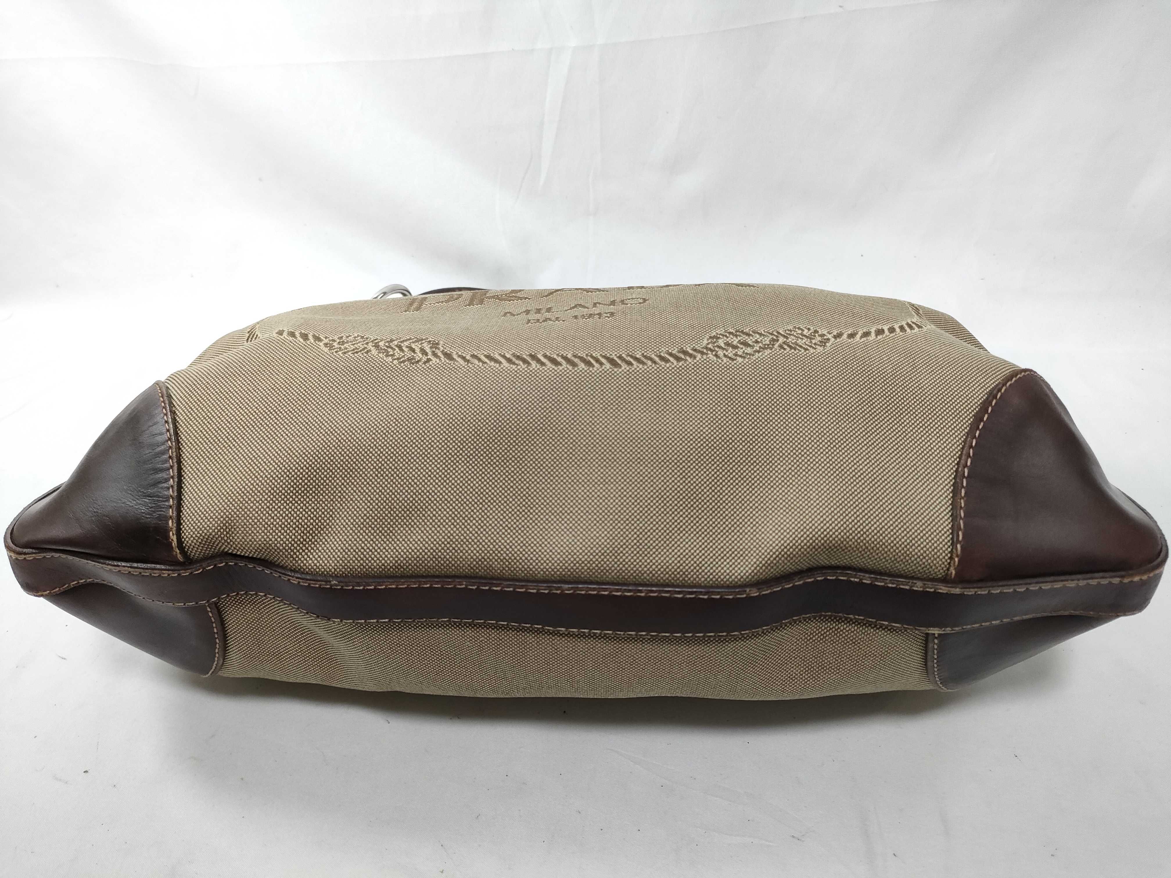 logo jacquard canvas shoulder bag/handbag — view 6