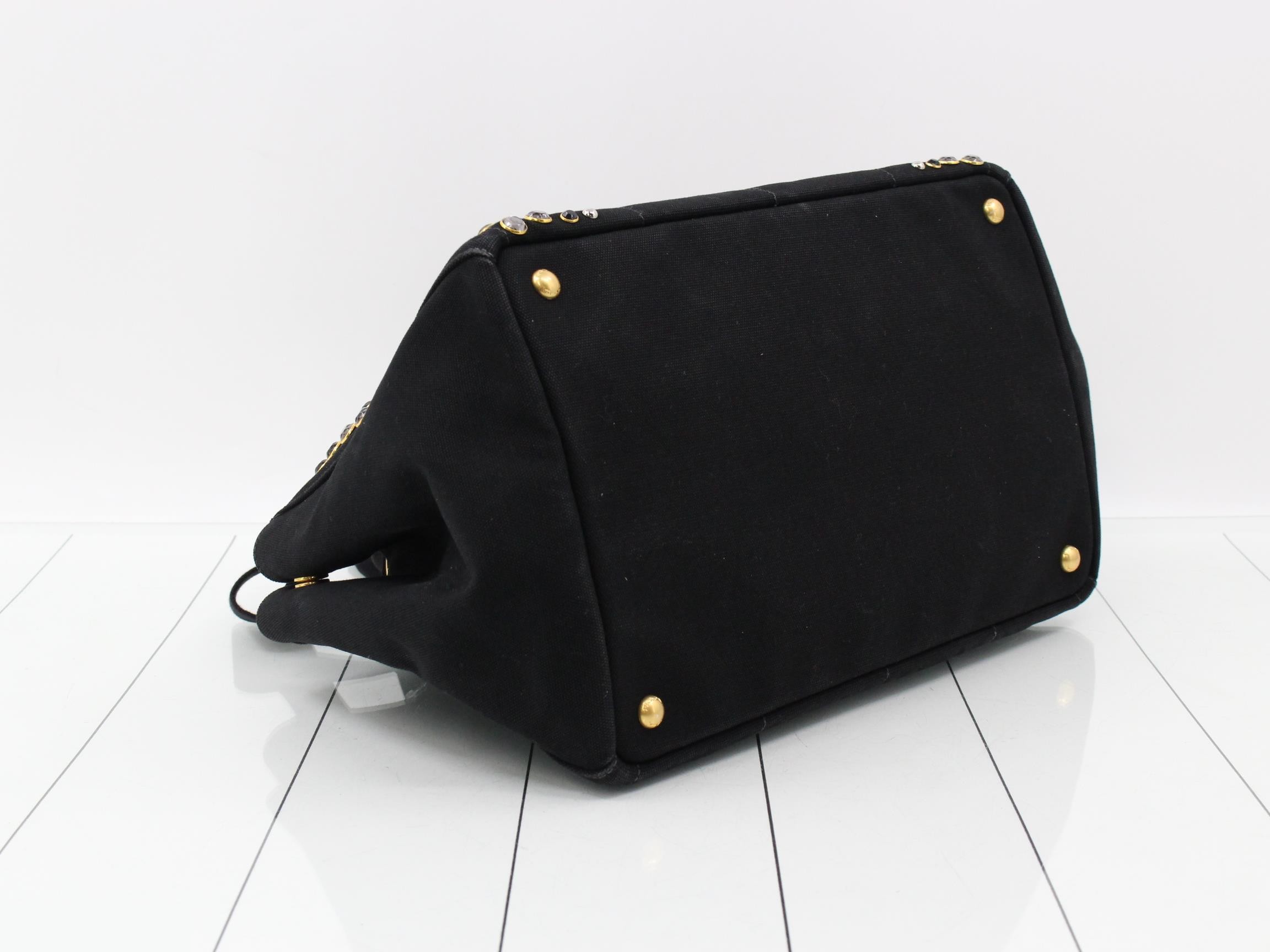 Canapa 2-way handbag with strap, black tote bag — view 5