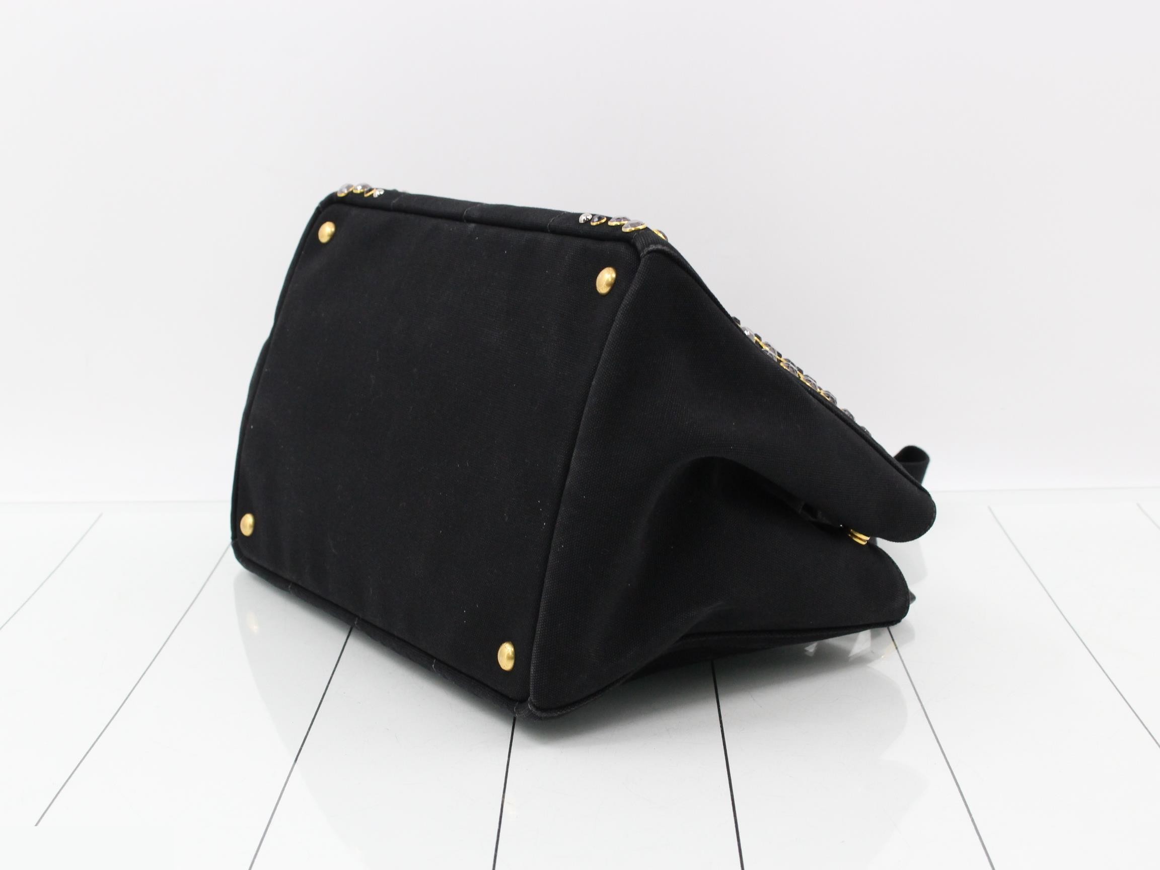 Canapa 2-way handbag with strap, black tote bag — view 6