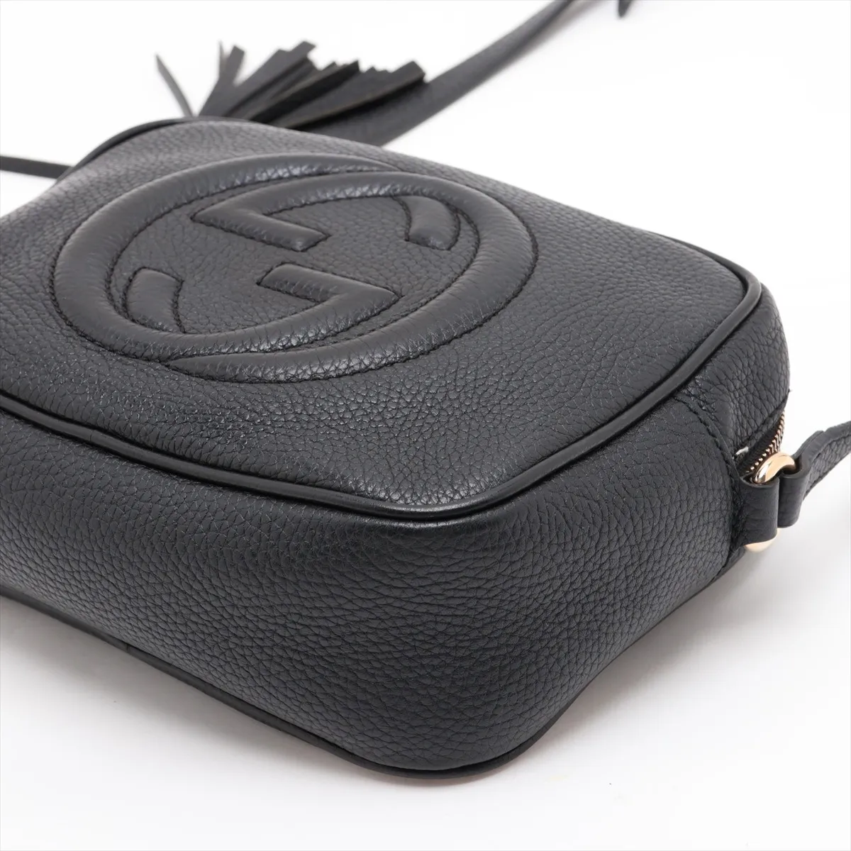 Soho 308364 Leather Shoulder Bag, Black — view 3