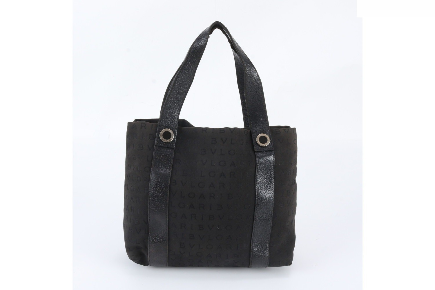 Logomania Leather Canvas Tote Bag — view 3