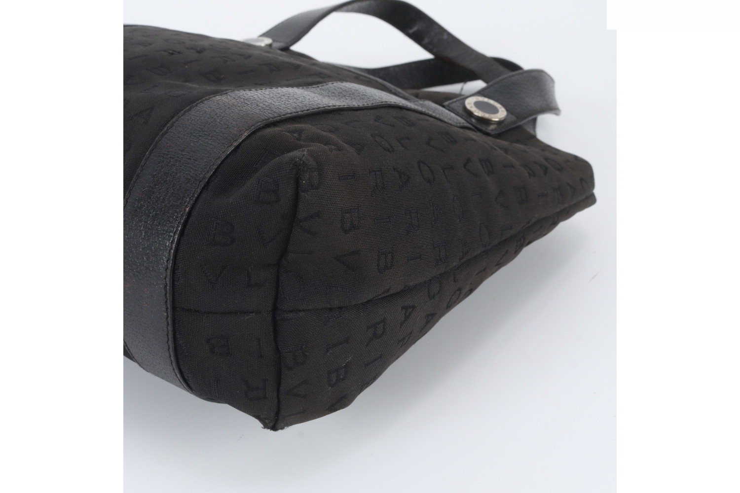 Logomania Leather Canvas Tote Bag — view 4