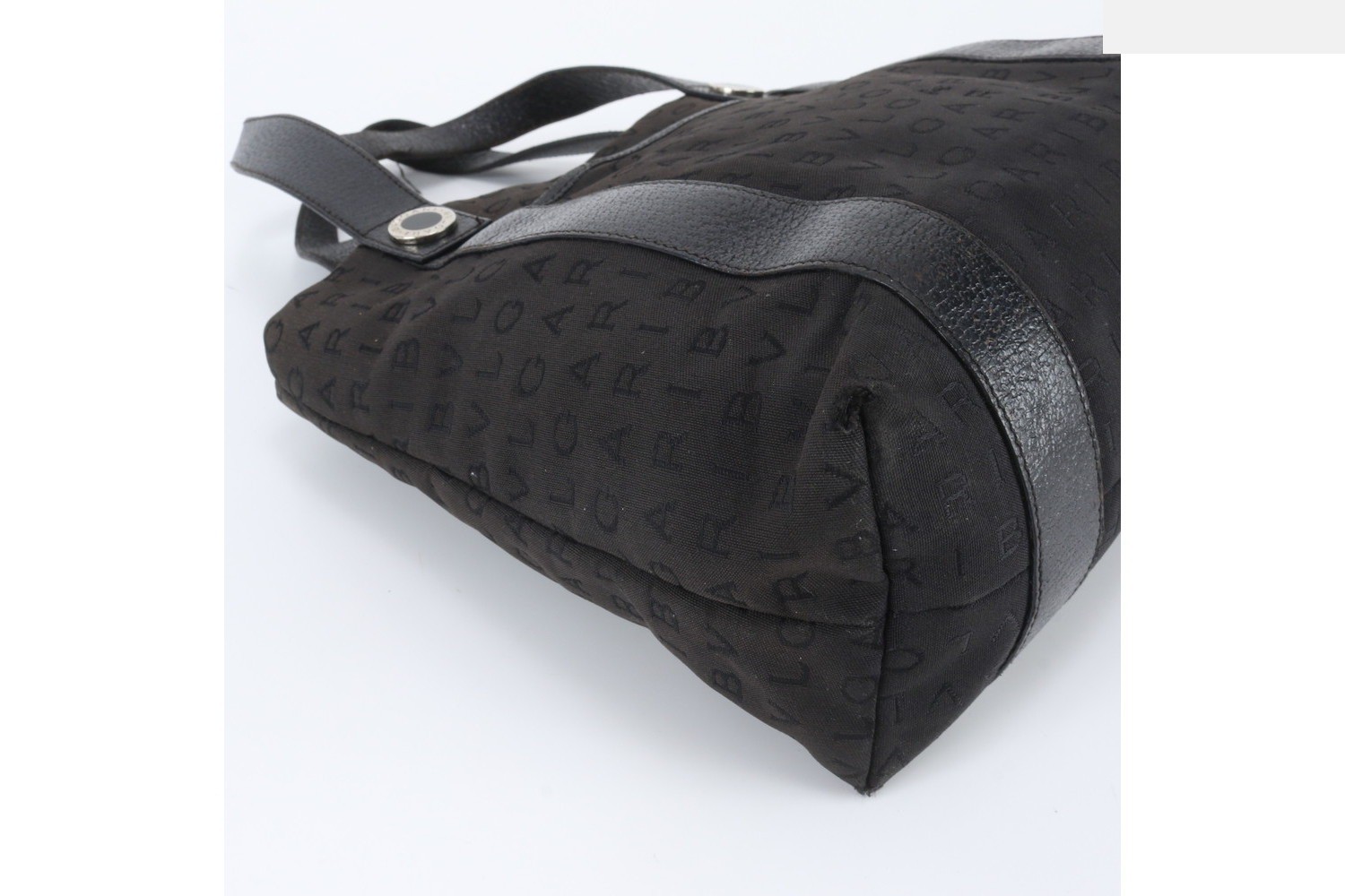 Logomania Leather Canvas Tote Bag — view 6