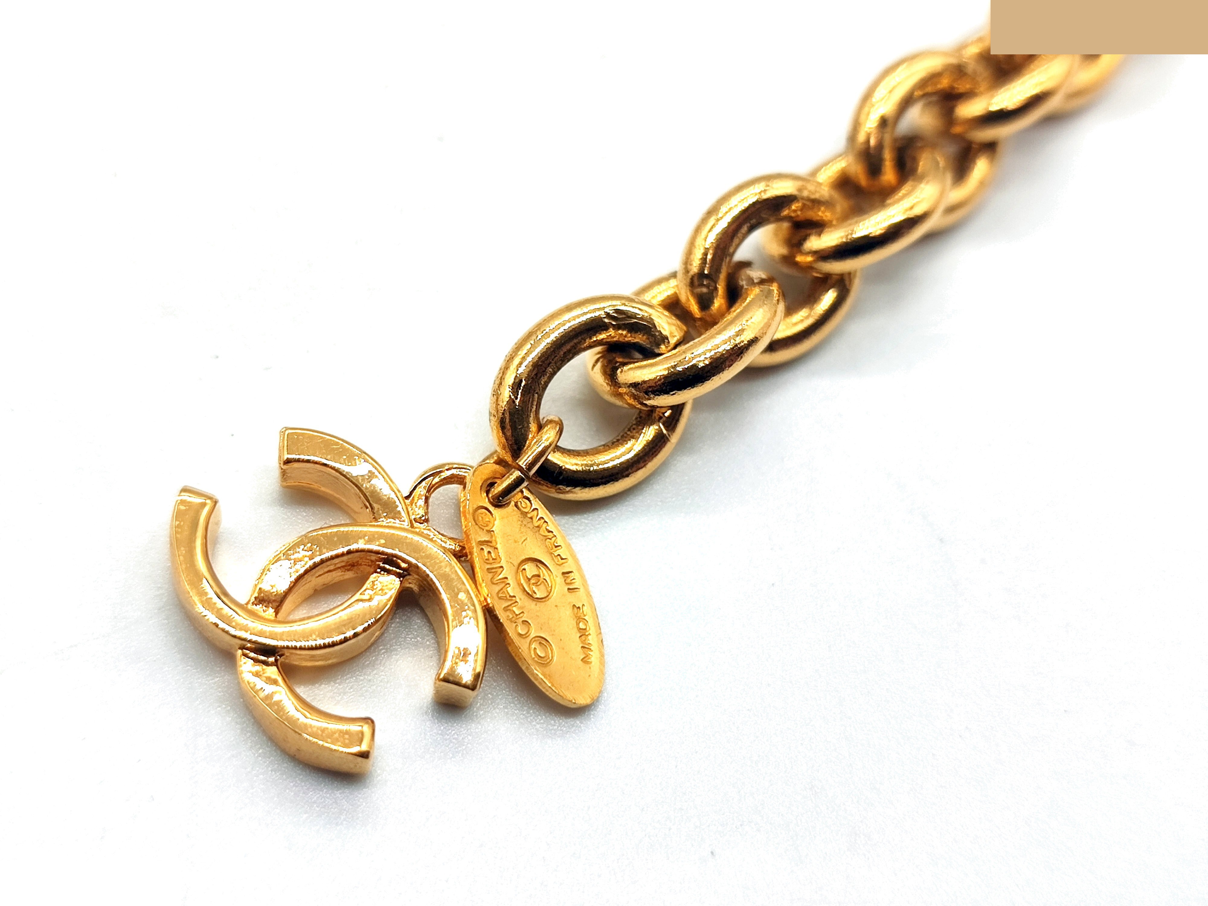Double Coco Mark Matelassé Chain Belt, Total Length Approx. 86cm — view 3