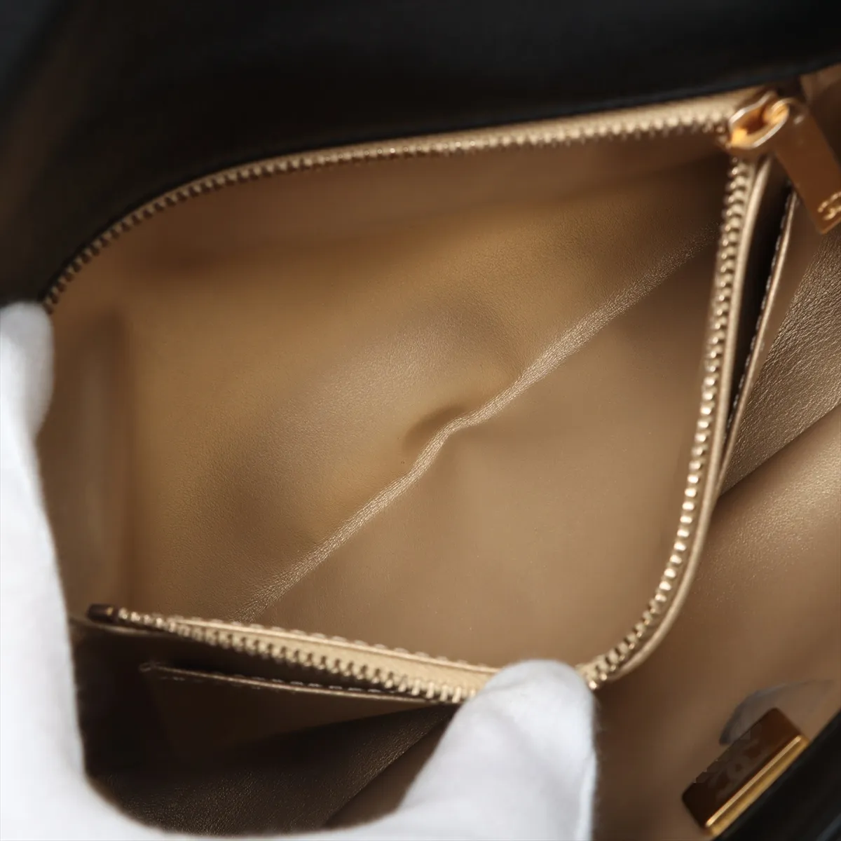[Individually wrapped] Chanel Matelasse Lambskin Chain Shoulder Bag Black Gold Hardware UK68884L Random Plate — view 9
