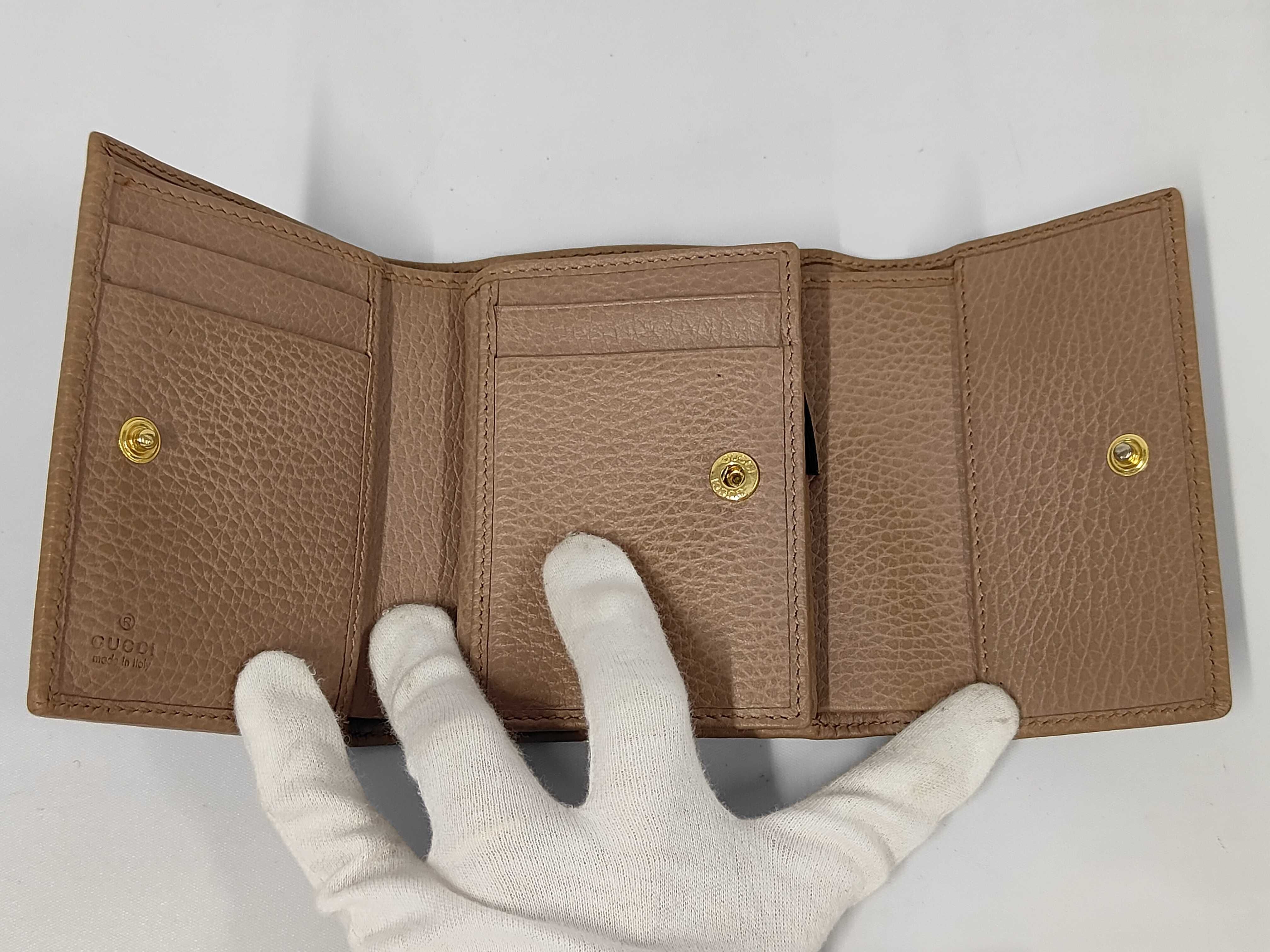 GG Marmont Tri-fold Wallet 546584 0416 Beige Wallet — view 7