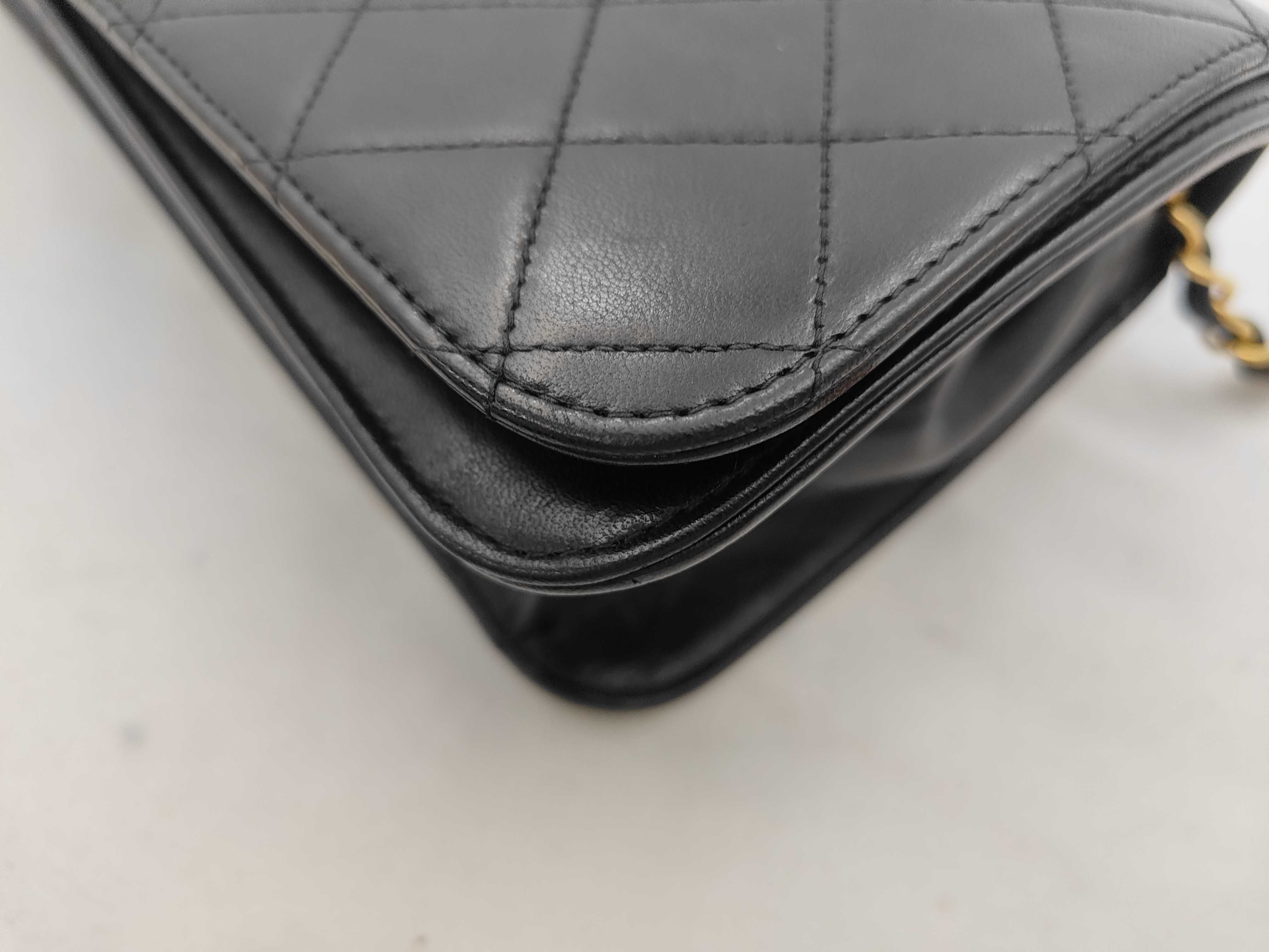 Lambskin Full Flap Push-Lock Chain Shoulder Bag (with seal, serial number 4) — view 6