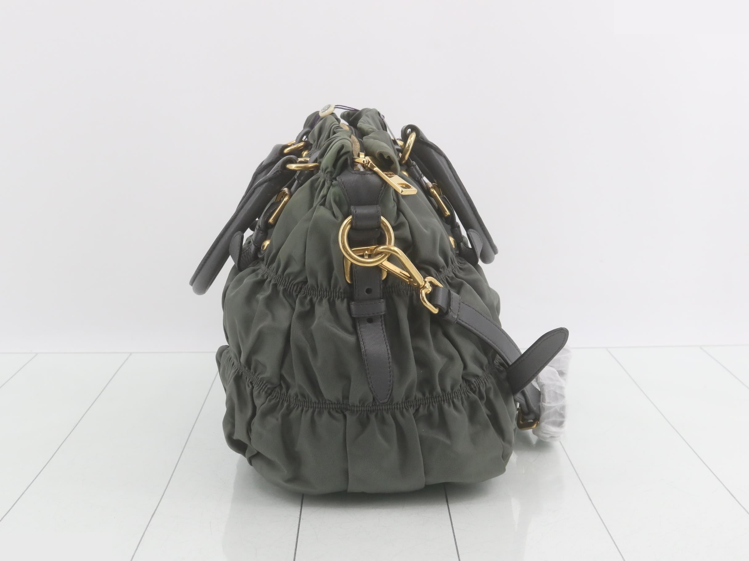 Nylon Gathered 2-Way Shoulder/Handbag — view 4