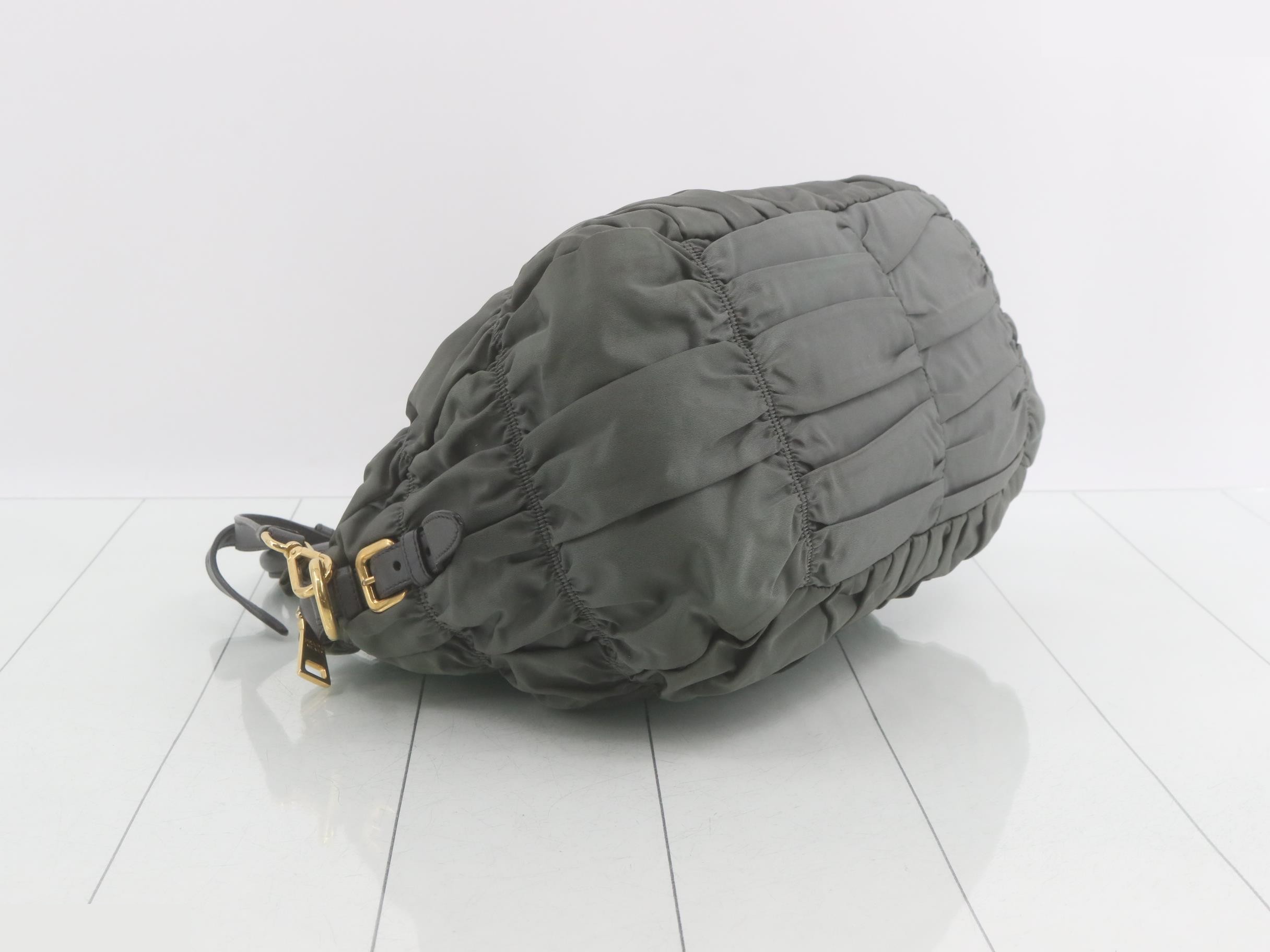 Nylon Gathered 2-Way Shoulder/Handbag — view 5