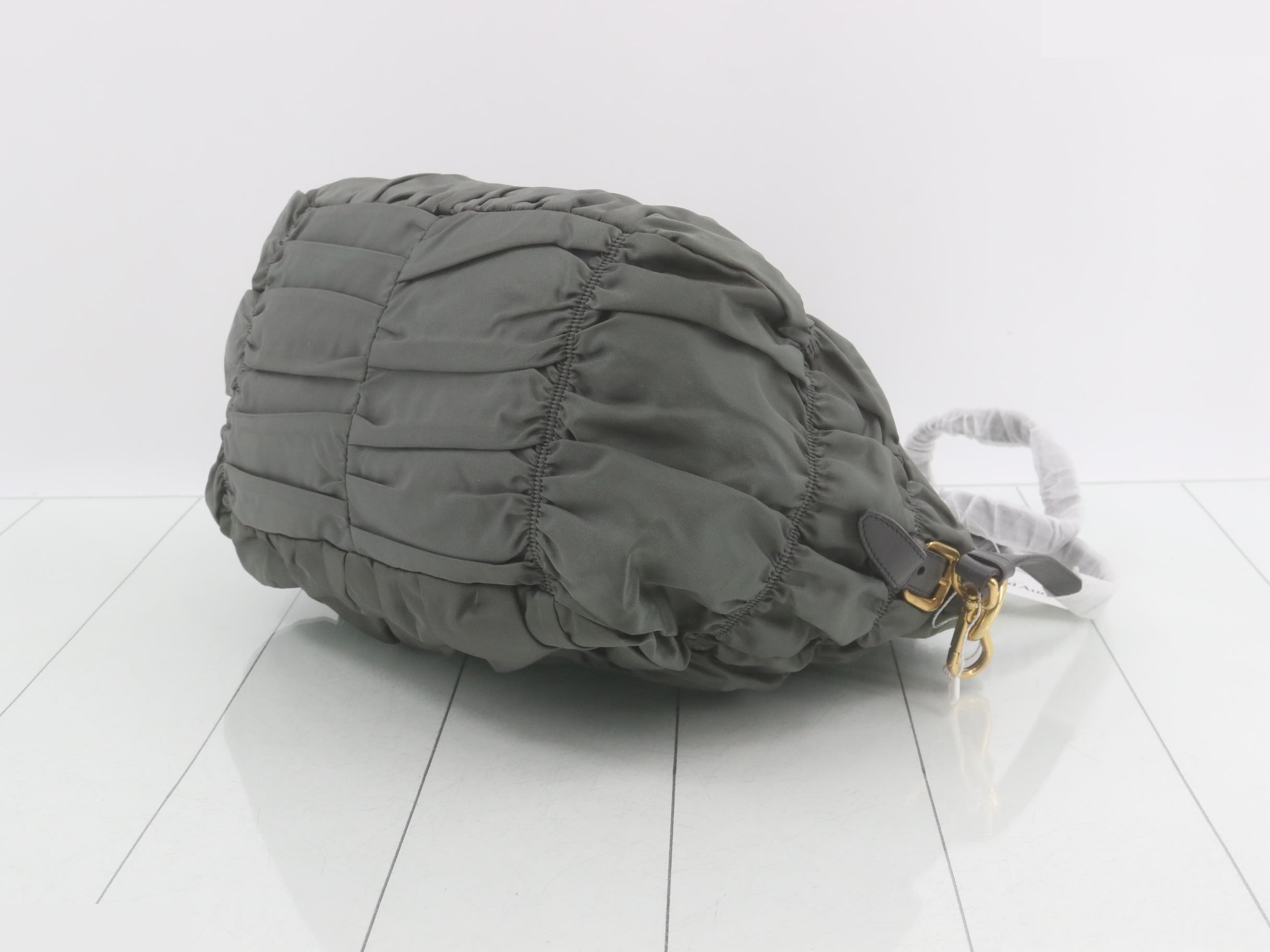 Nylon Gathered 2-Way Shoulder/Handbag — view 6