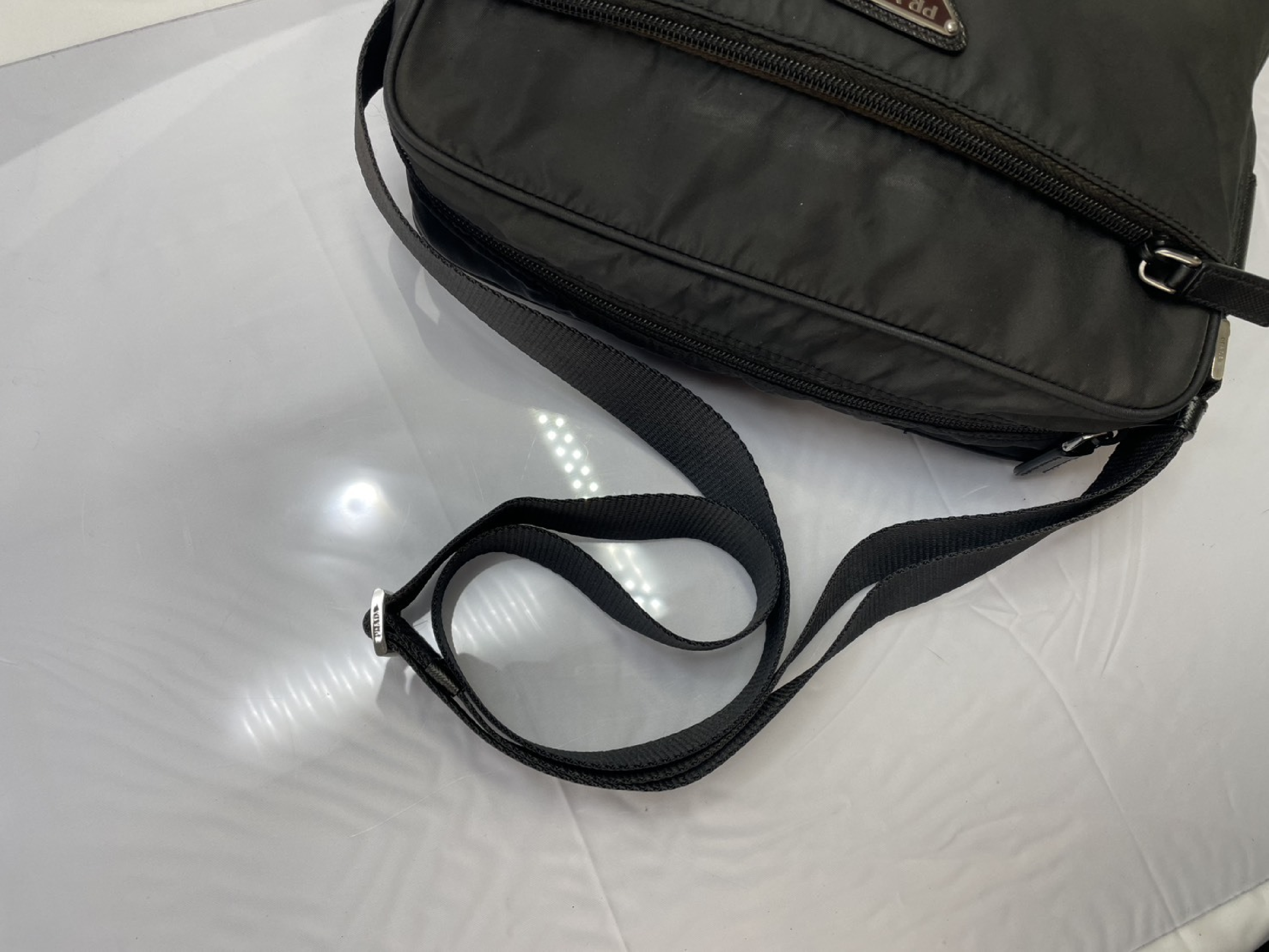 Shoulder Bag, Prada Saffiano Leather Camera Bag, Black Shoulder Bag — view 7