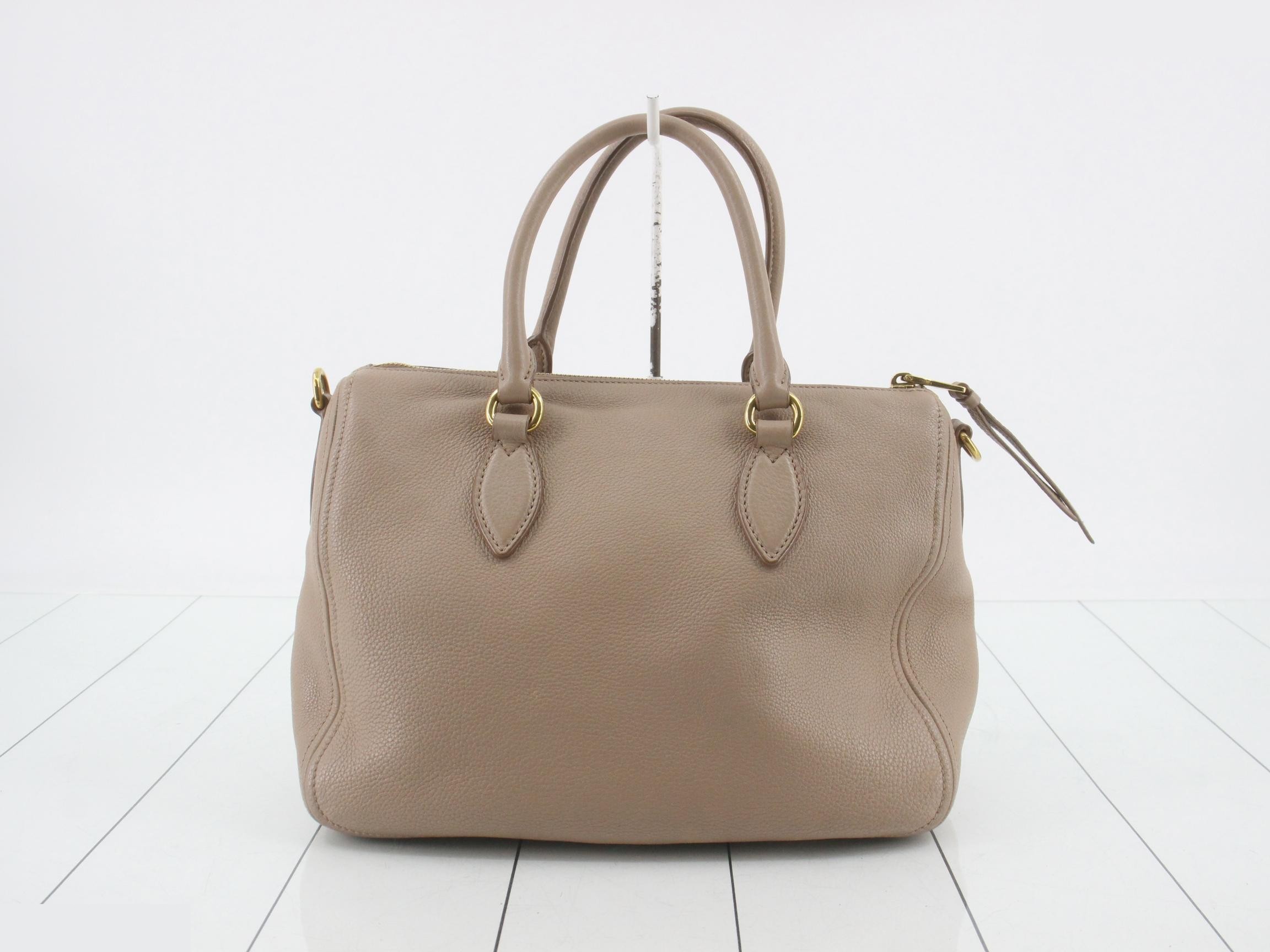2-Way Bag, Vitello Phoenix, Beige, 1BB023 — view 2