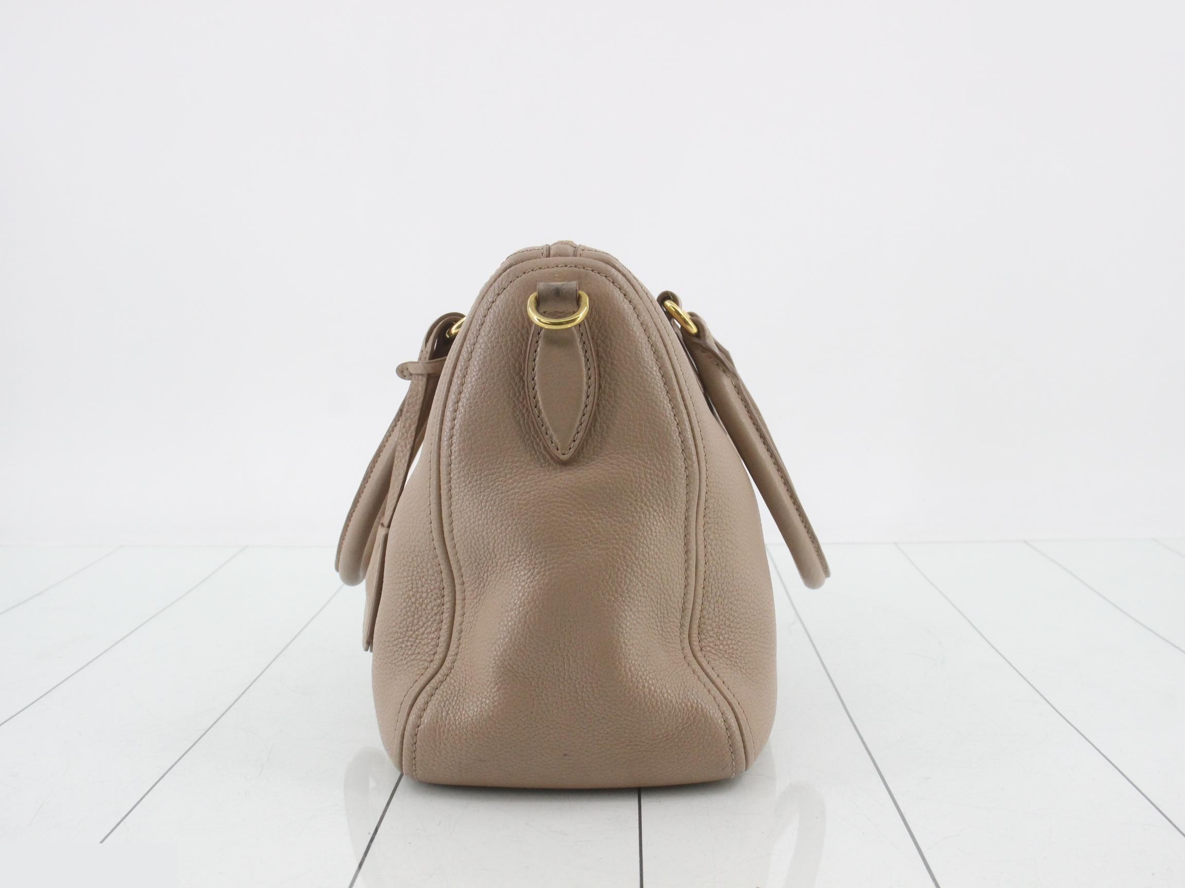2-Way Bag, Vitello Phoenix, Beige, 1BB023 — view 3