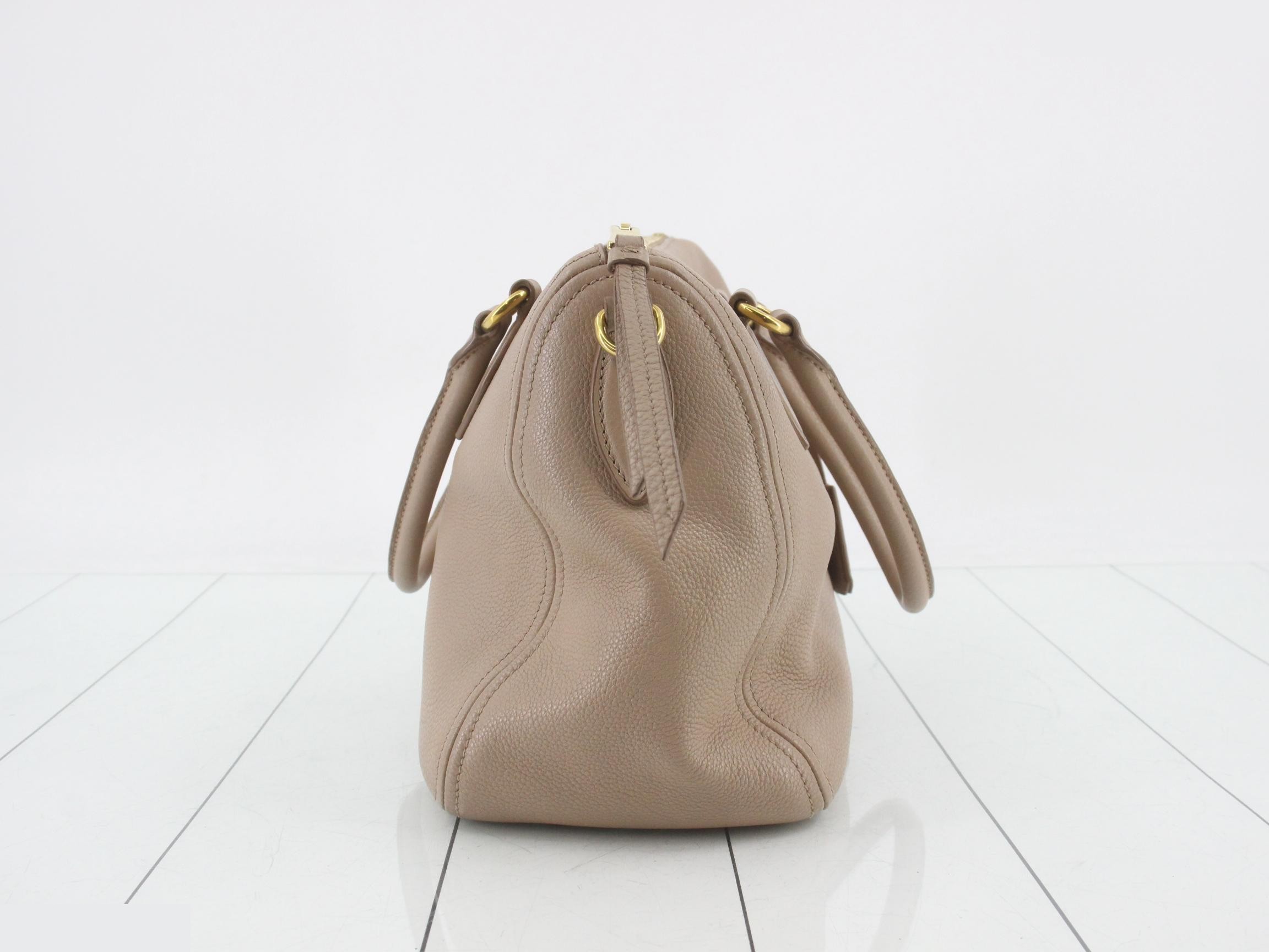 2-Way Bag, Vitello Phoenix, Beige, 1BB023 — view 4