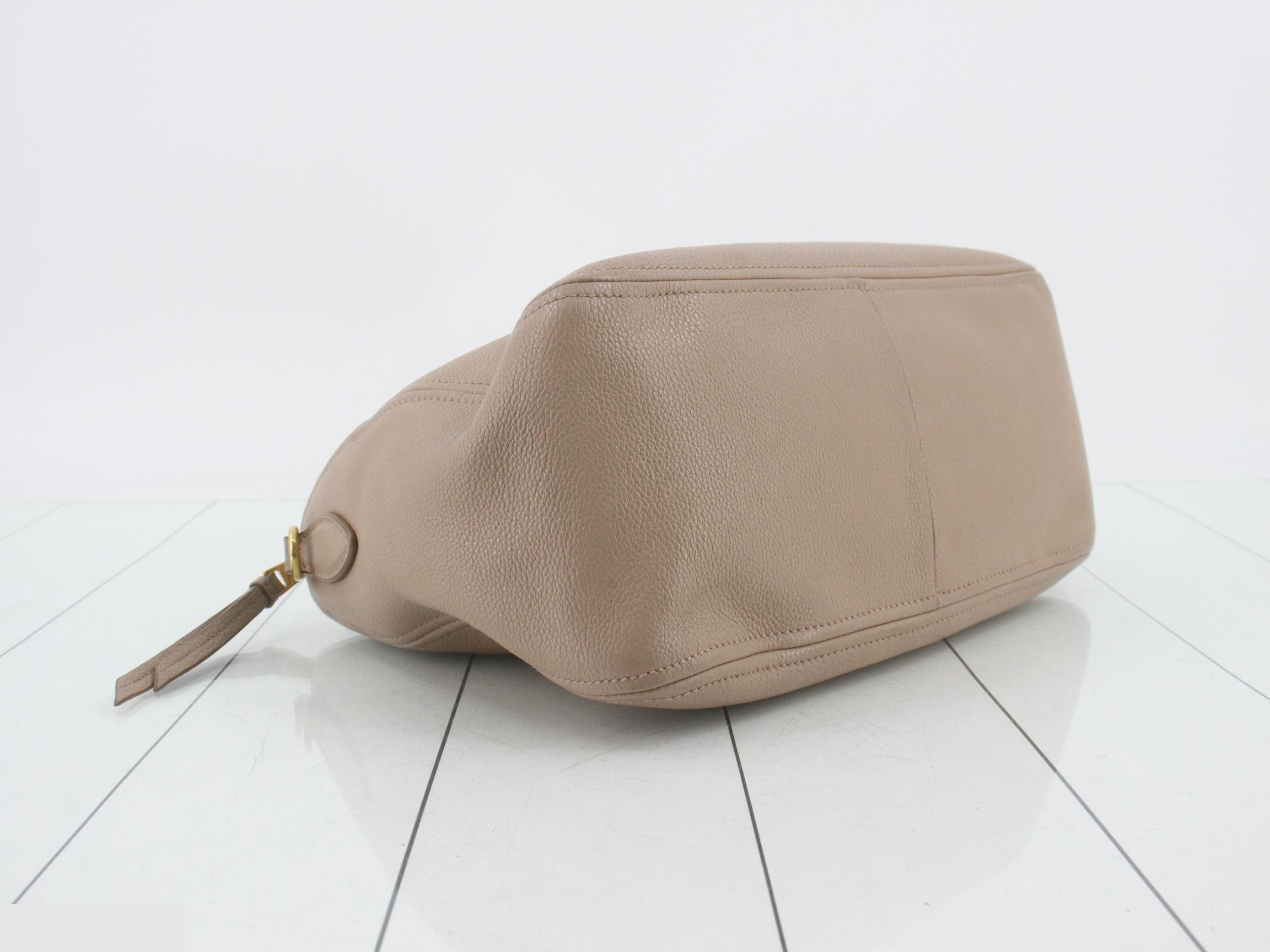 2-Way Bag, Vitello Phoenix, Beige, 1BB023 — view 5