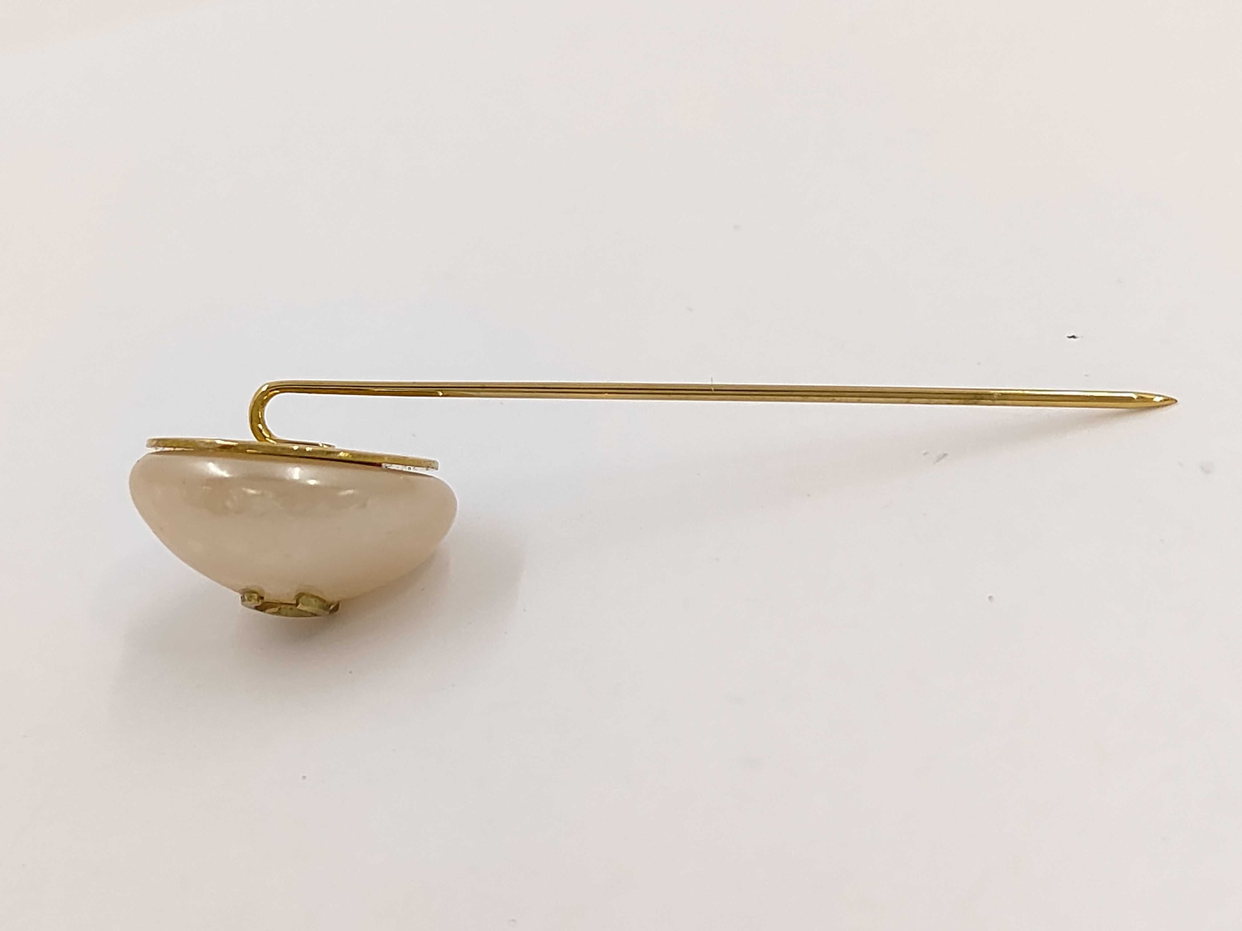 Pearl Coco Mark Gold Brooch — view 5