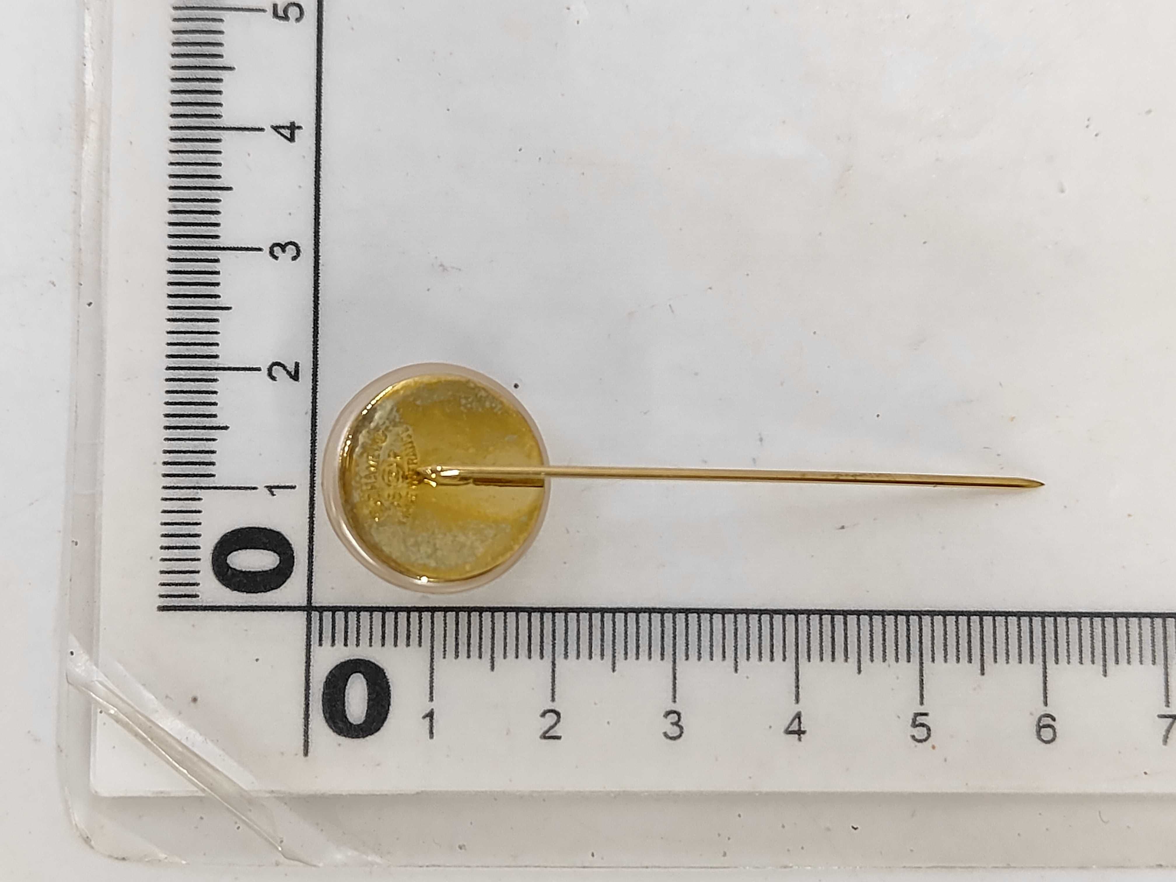 Pearl Coco Mark Gold Brooch — view 6