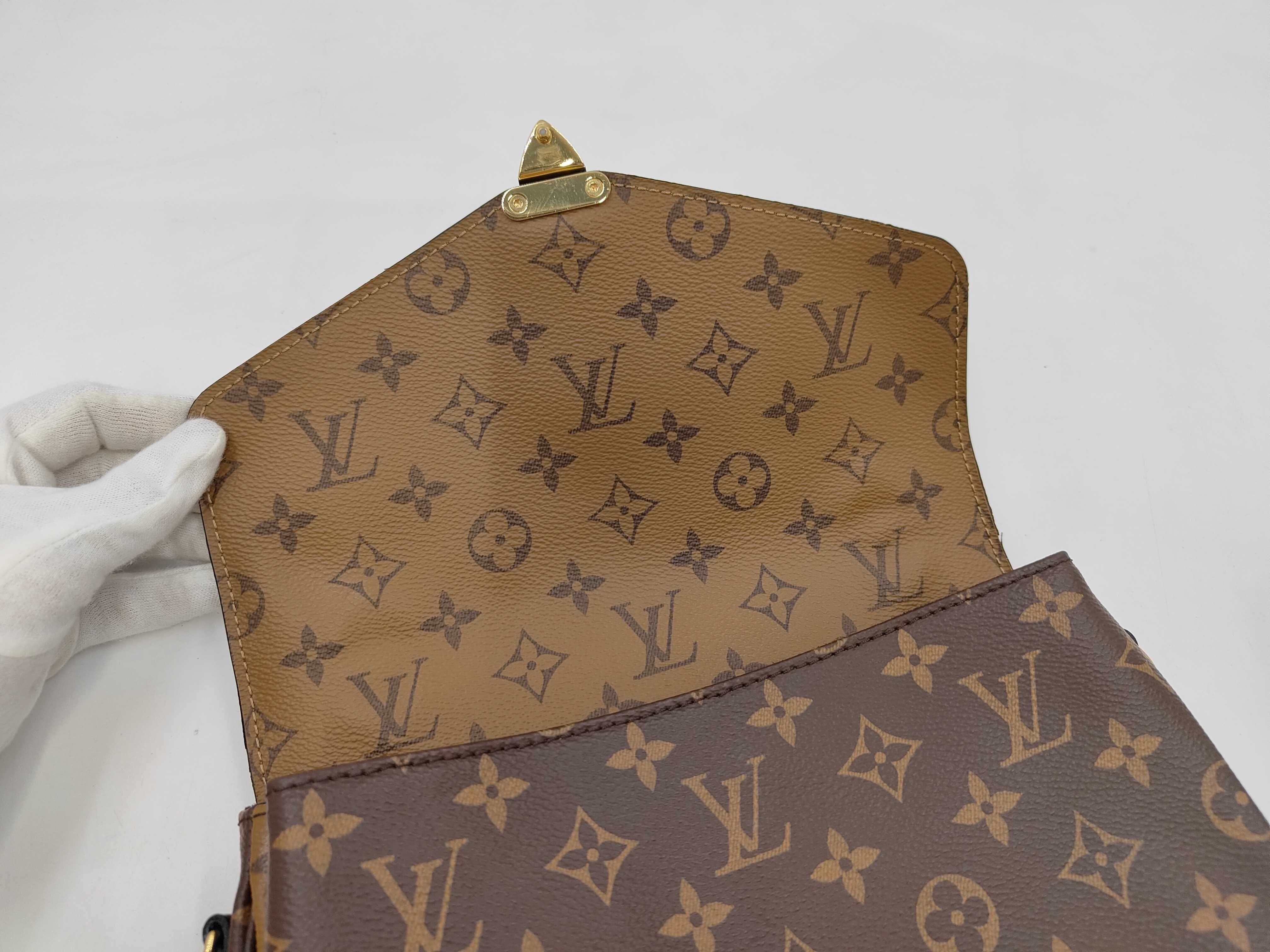 Monogram Reverse Pochette Metis MM Shoulder Bag with Strap — view 9