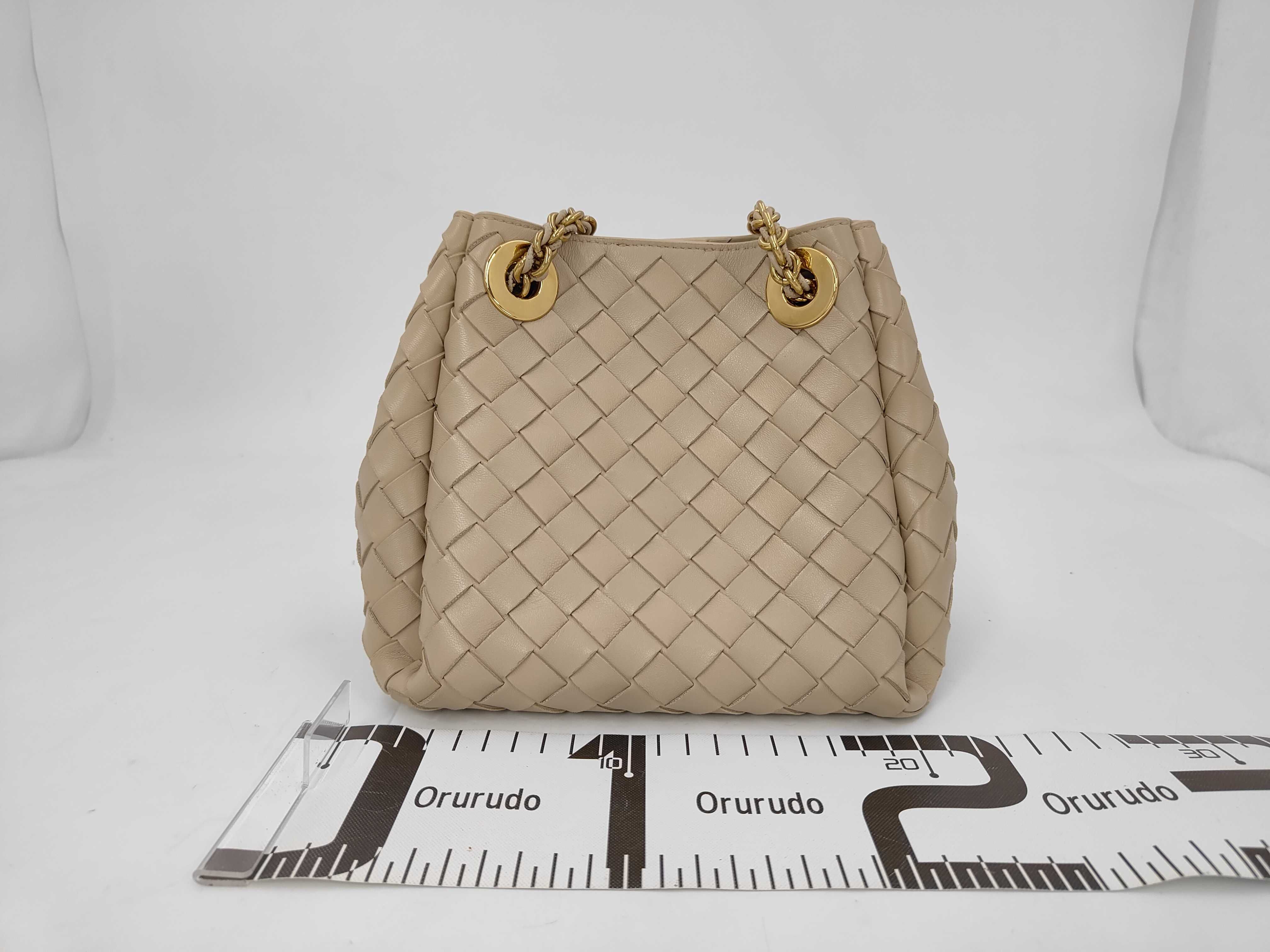 Lambskin Intrecciato Small Parachute Chain Shoulder Bag Handbag — view 2
