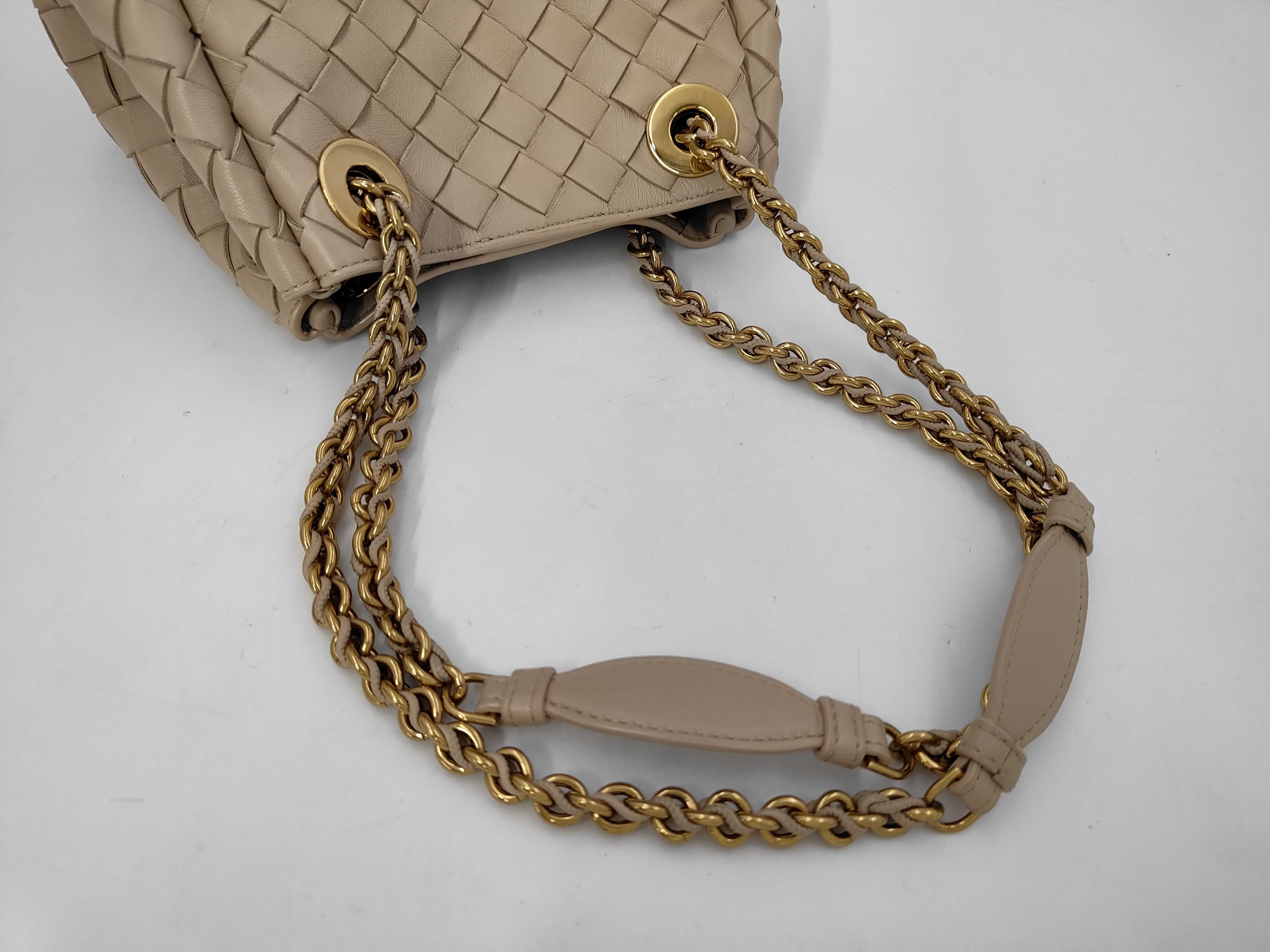 Lambskin Intrecciato Small Parachute Chain Shoulder Bag Handbag — view 3
