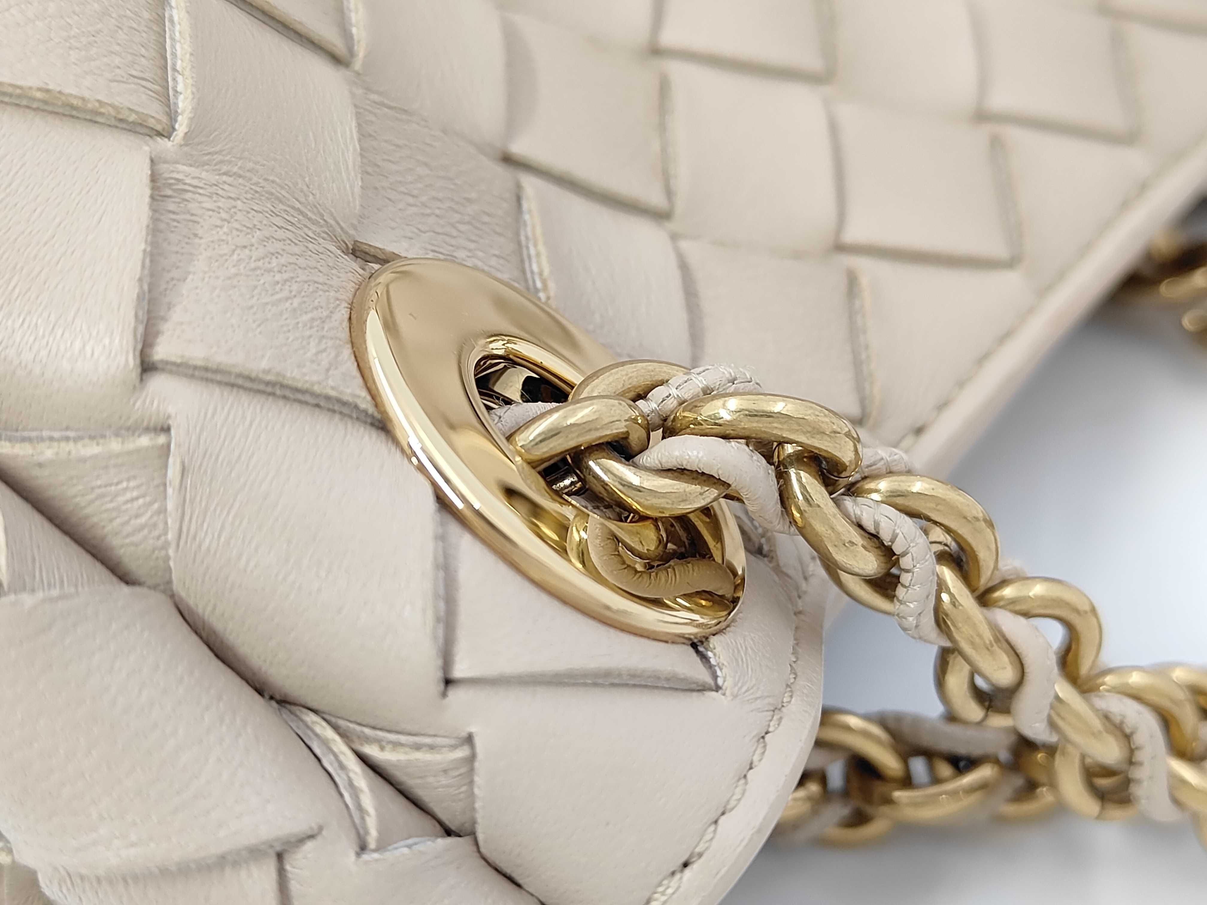 Lambskin Intrecciato Small Parachute Chain Shoulder Bag Handbag — view 5