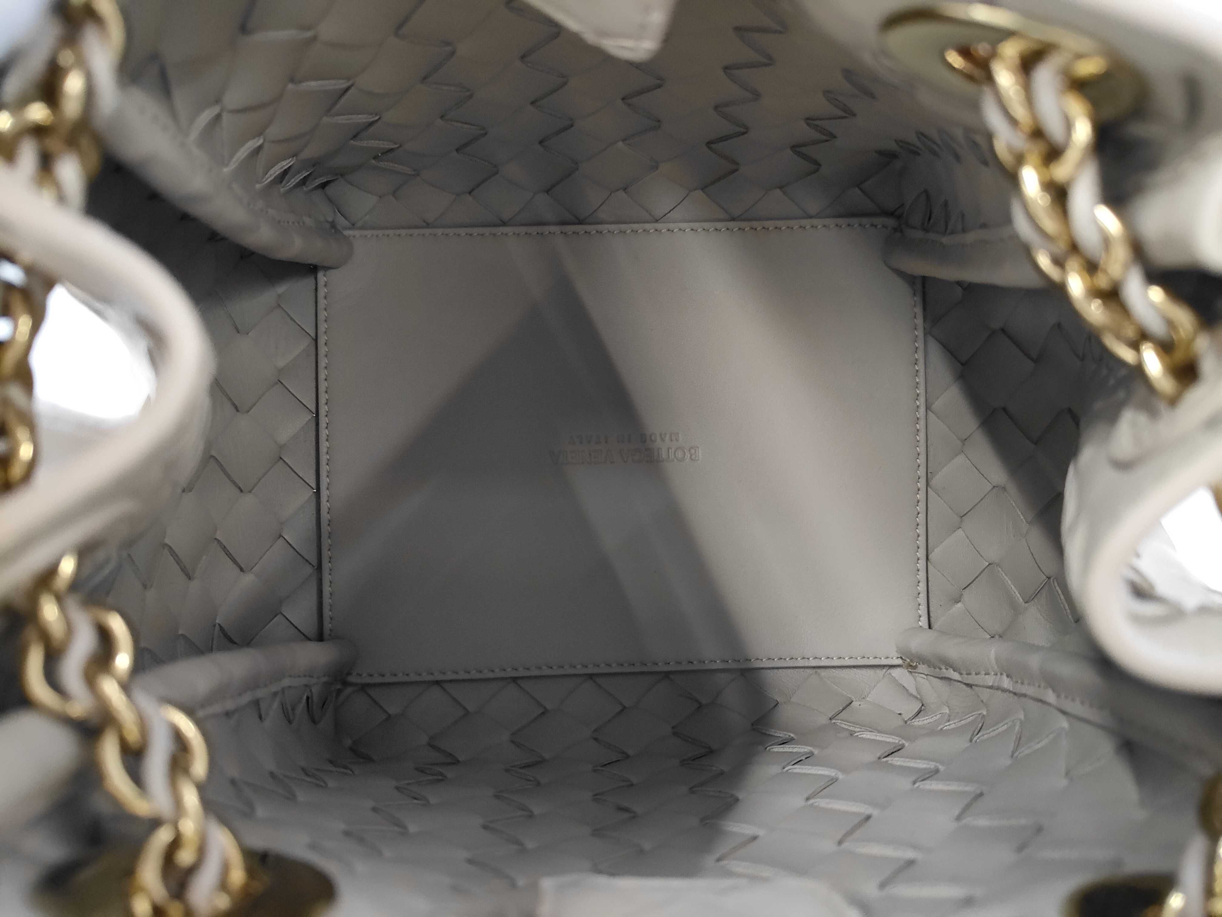 Lambskin Intrecciato Small Parachute Chain Shoulder Bag Handbag — view 9