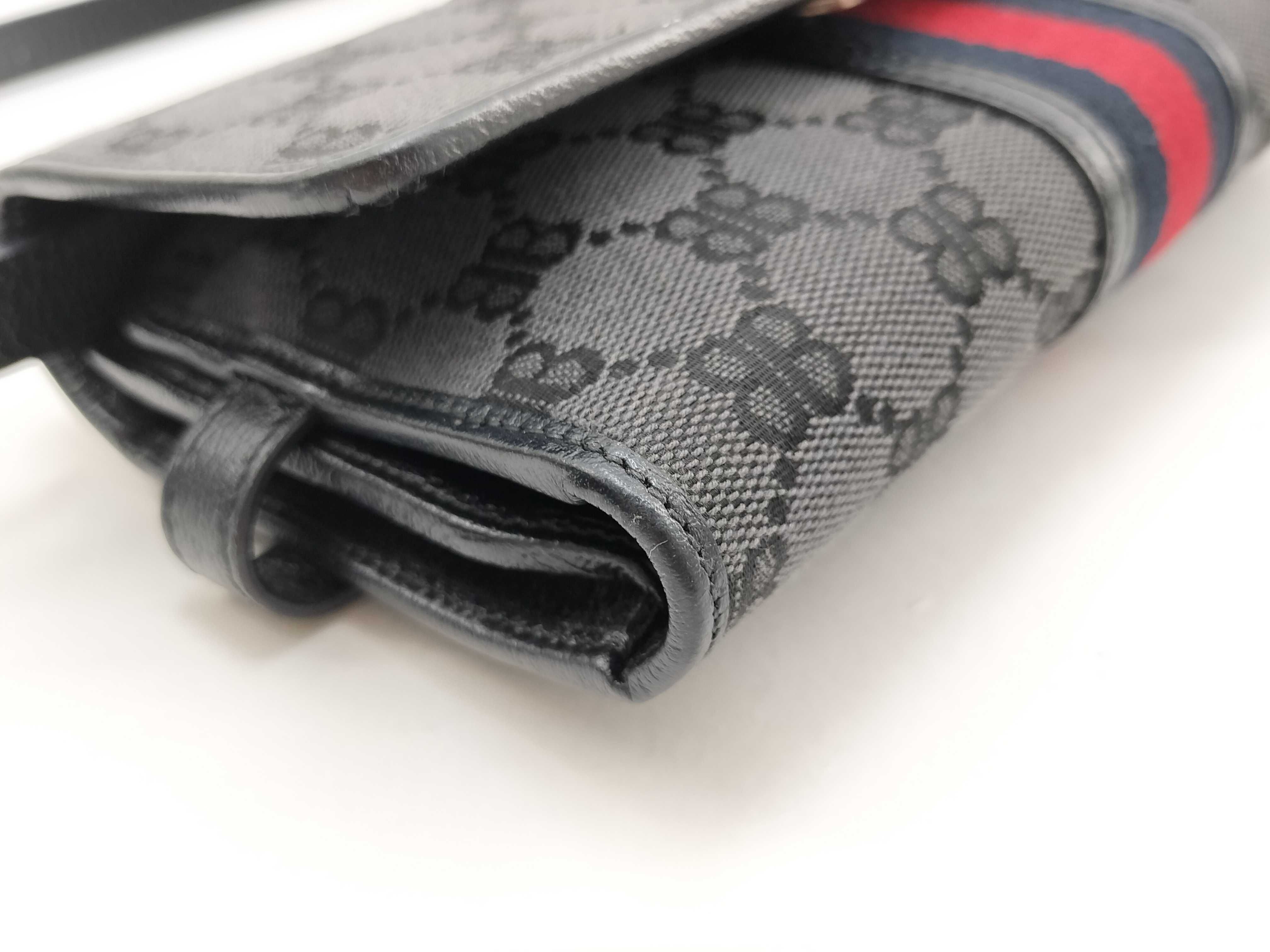 x Gucci The Hacker Project Canvas x Leather Shoulder Bag Black 680131 Bag — view 3