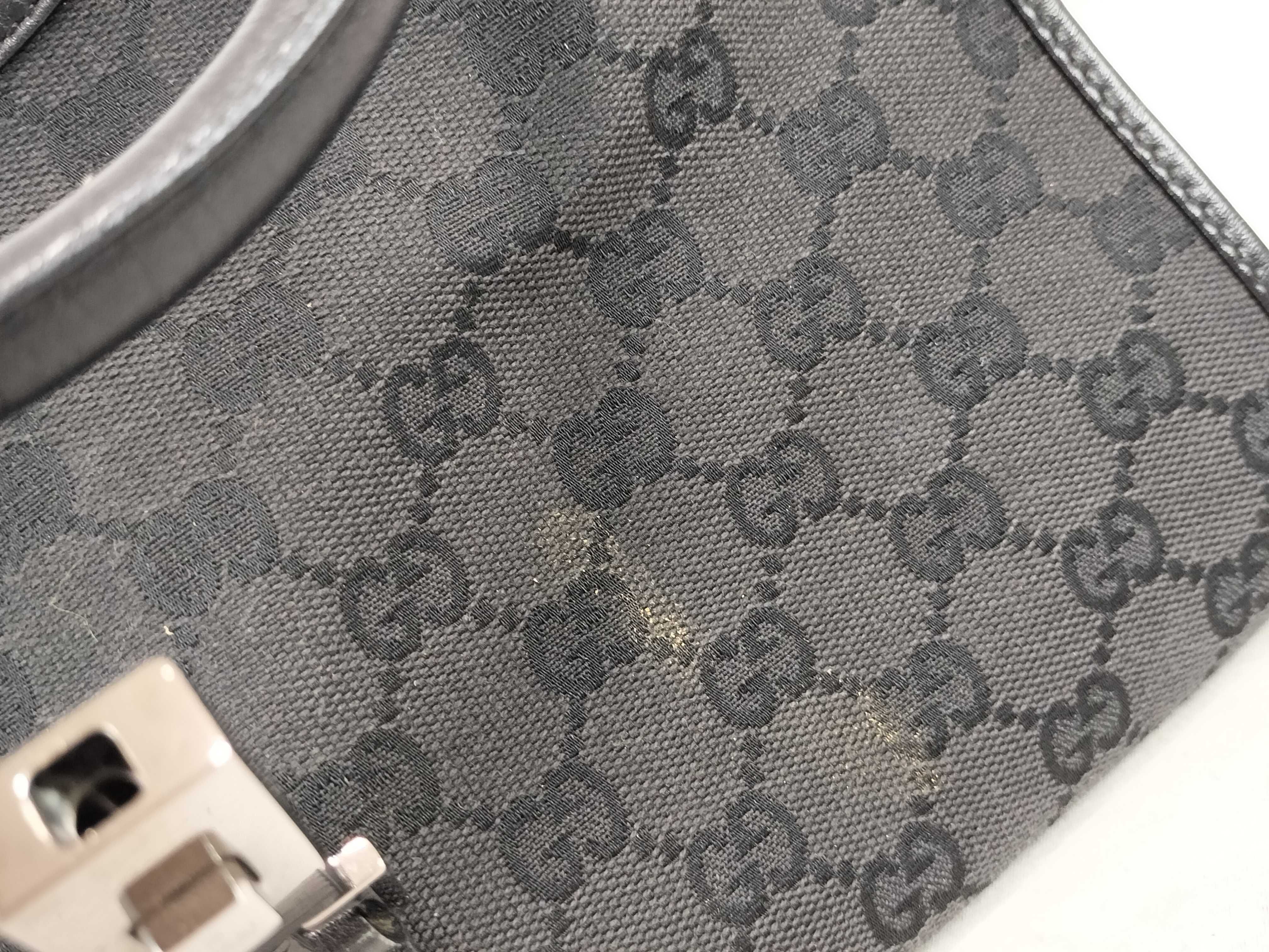 GG Canvas Shoulder Bag, Black, 01719 (Handbag) — view 12