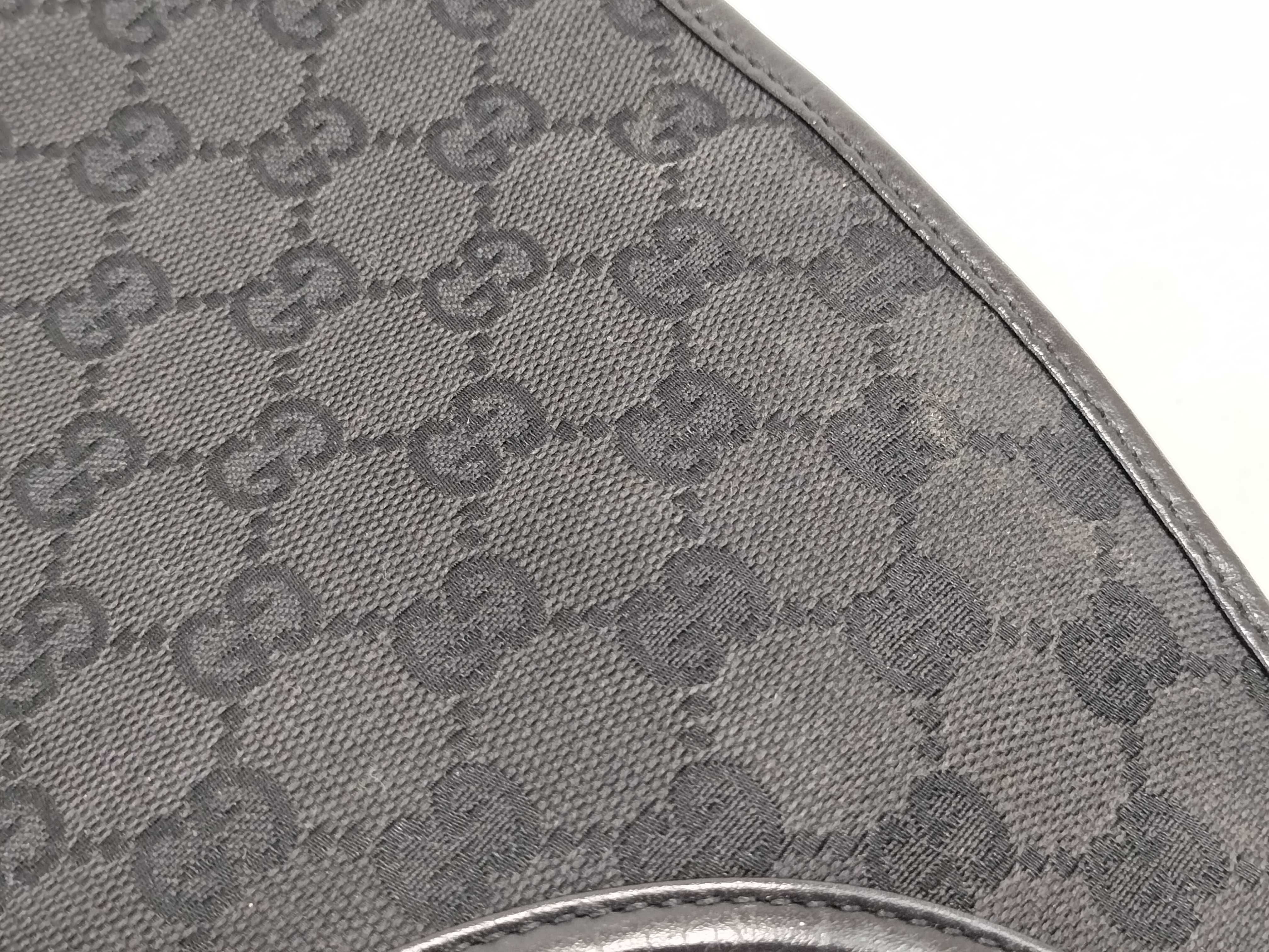 GG Canvas Shoulder Bag, Black, 01719 (Handbag) — view 14