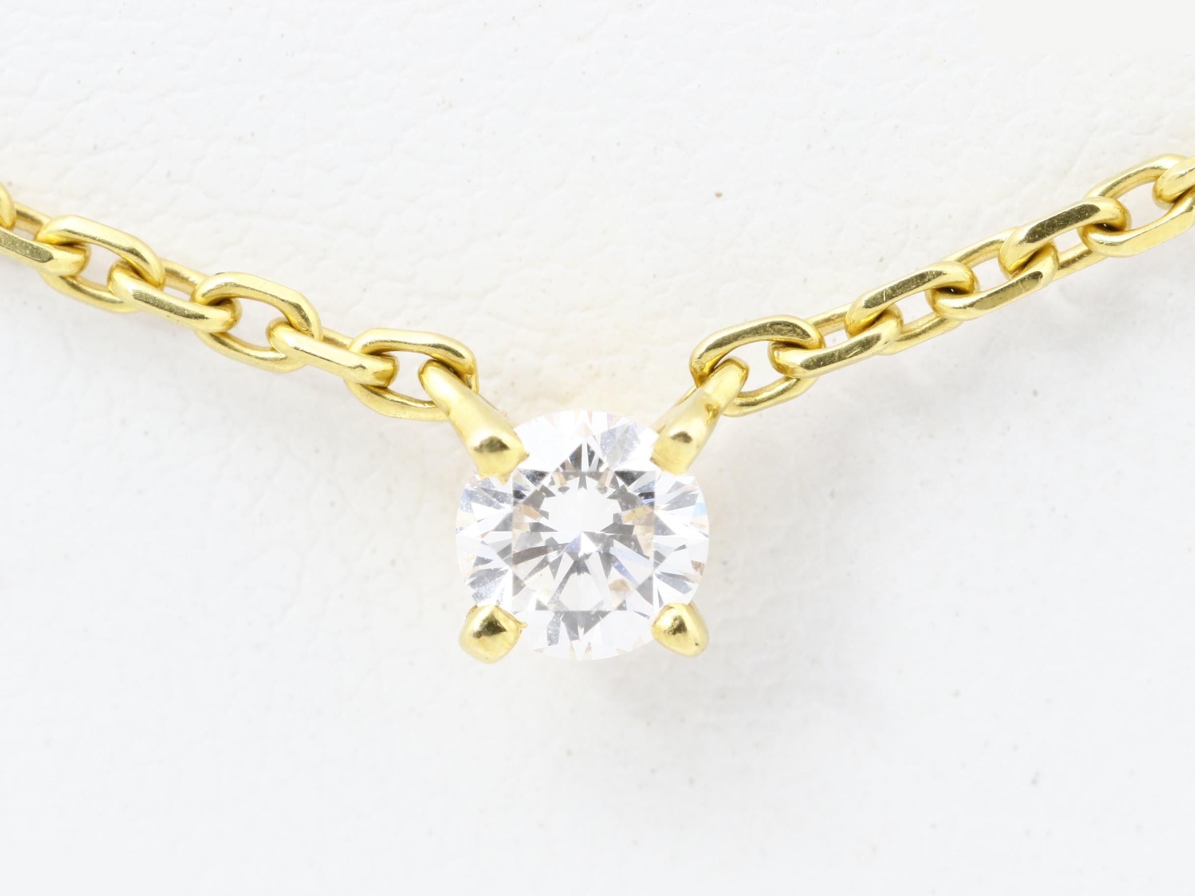 750YG Love Support Diamond, 0.28ct, 4.8g, GIA certified, neck circumference approx. 42cm — view 3