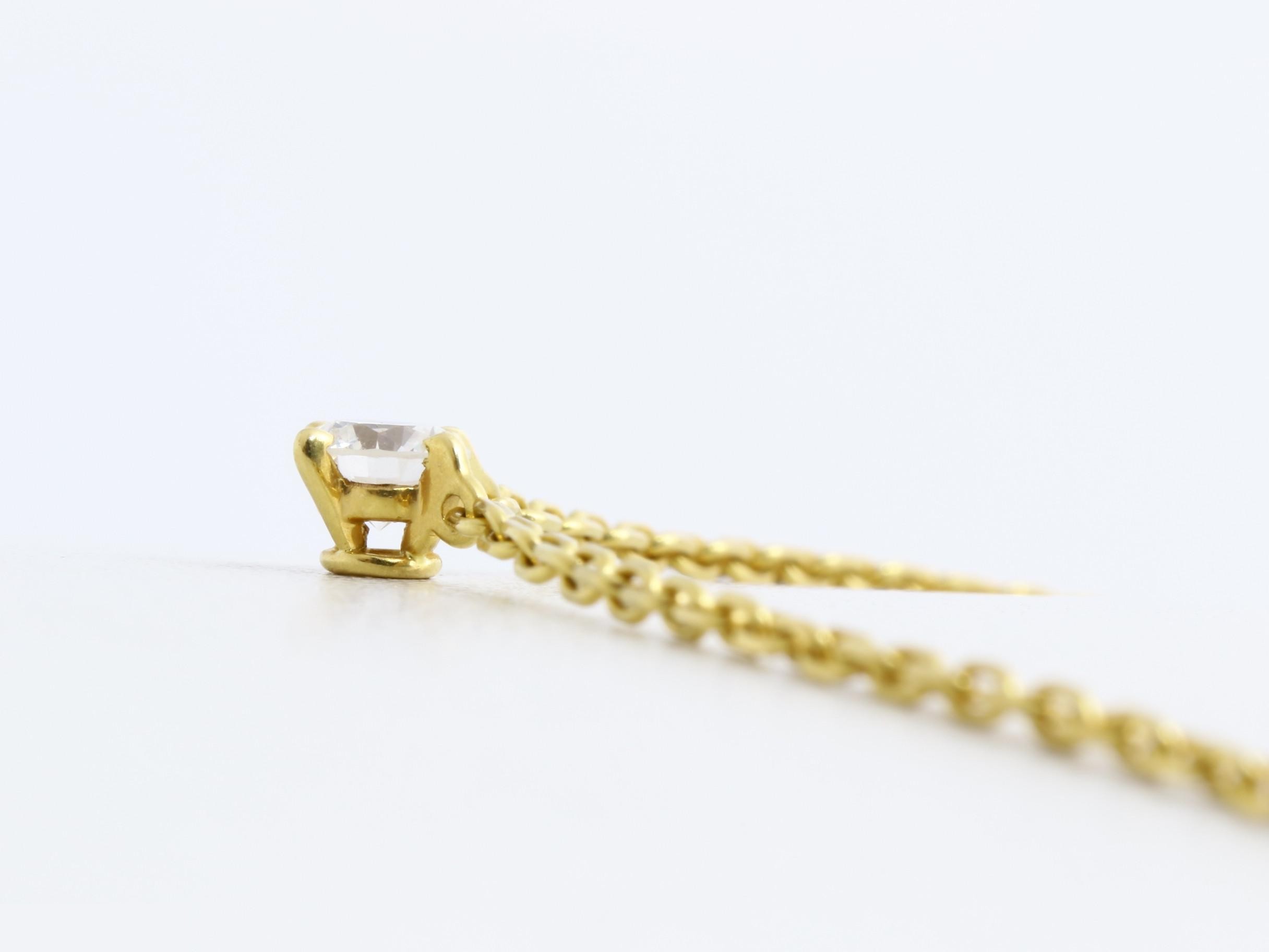 750YG Love Support Diamond, 0.28ct, 4.8g, GIA certified, neck circumference approx. 42cm — view 5