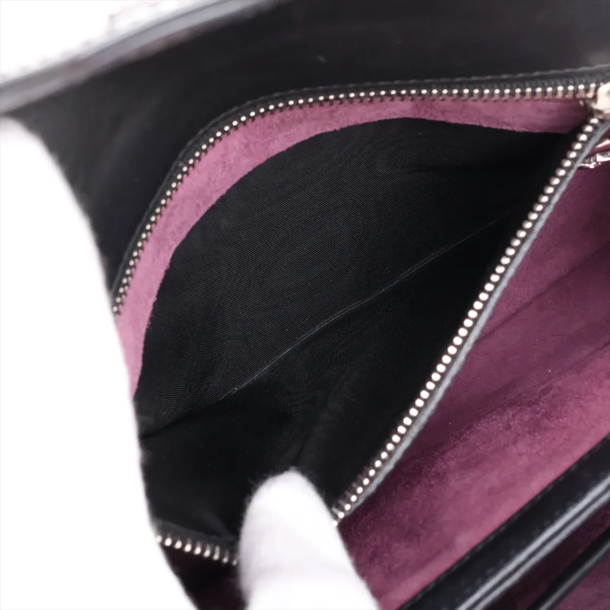 Lady Lock Leather Handbag, Black, 331828 — view 8