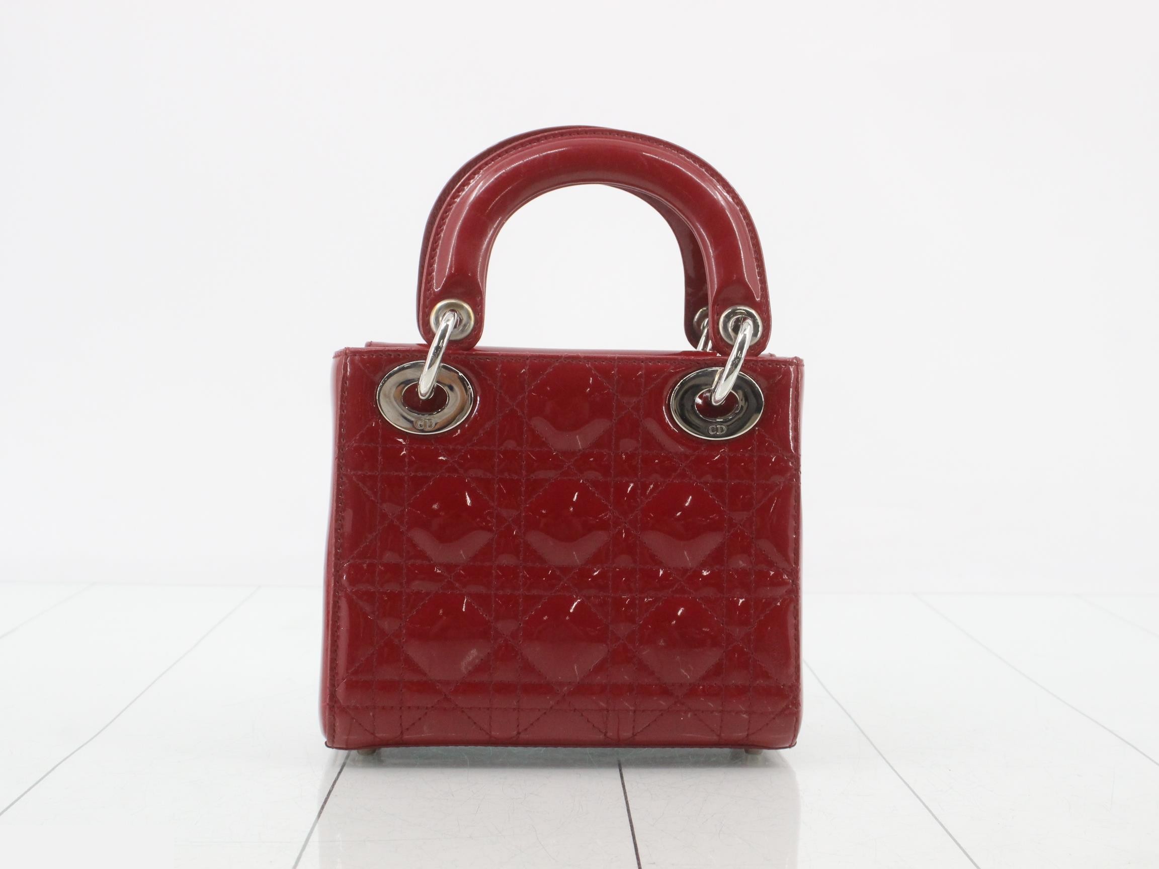 Lady Dior Cannage Enamel 2-Way Handbag — view 2